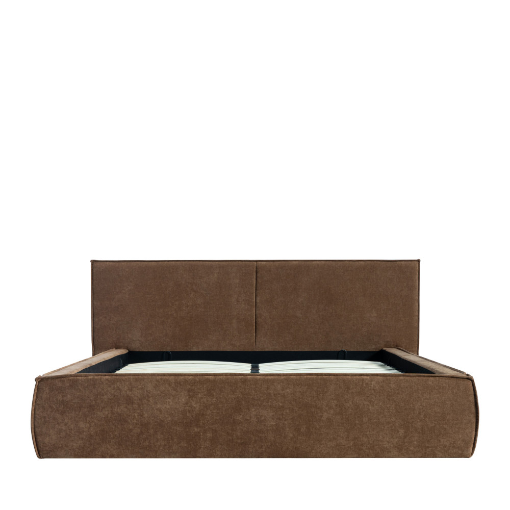 Lit coffre en tissu chenille 160x200cm- LIBERIA, DRAWER