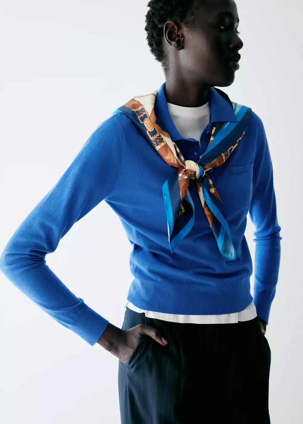 Pull col polo à poche, MANGO
