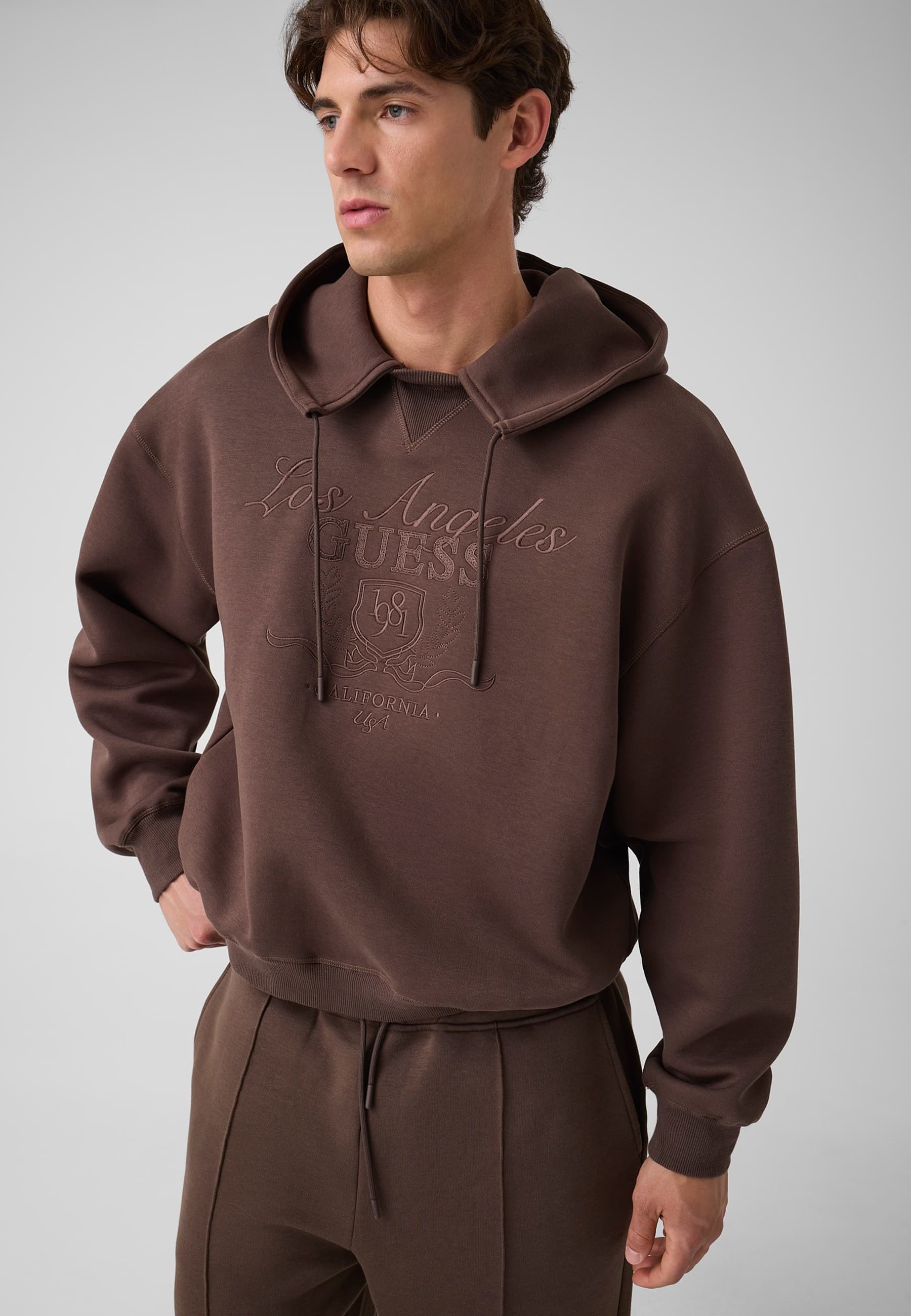 Sweatshirt Avec Logo Brodé, GUESS