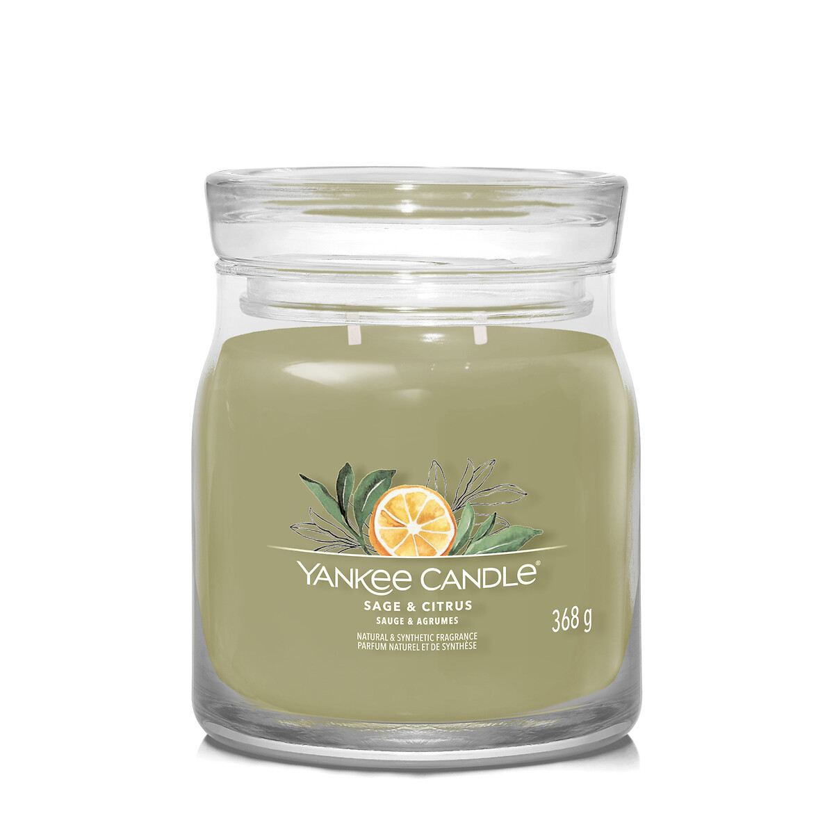 Signature medium jar sage and citrus, green, Yankee Candle | La Redoute