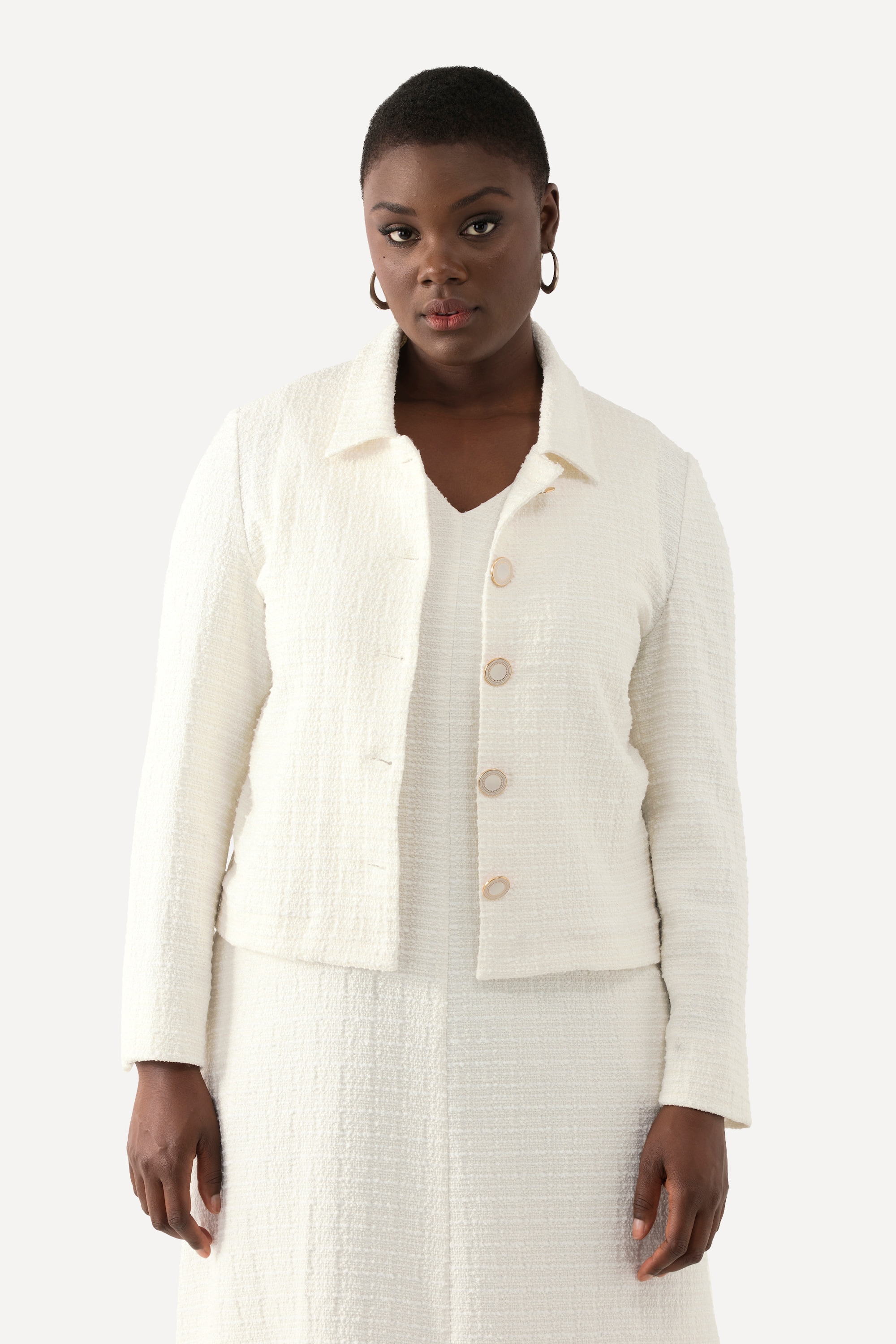 Veste en tissu bouclée, coupe Boxy, ULLA POPKEN