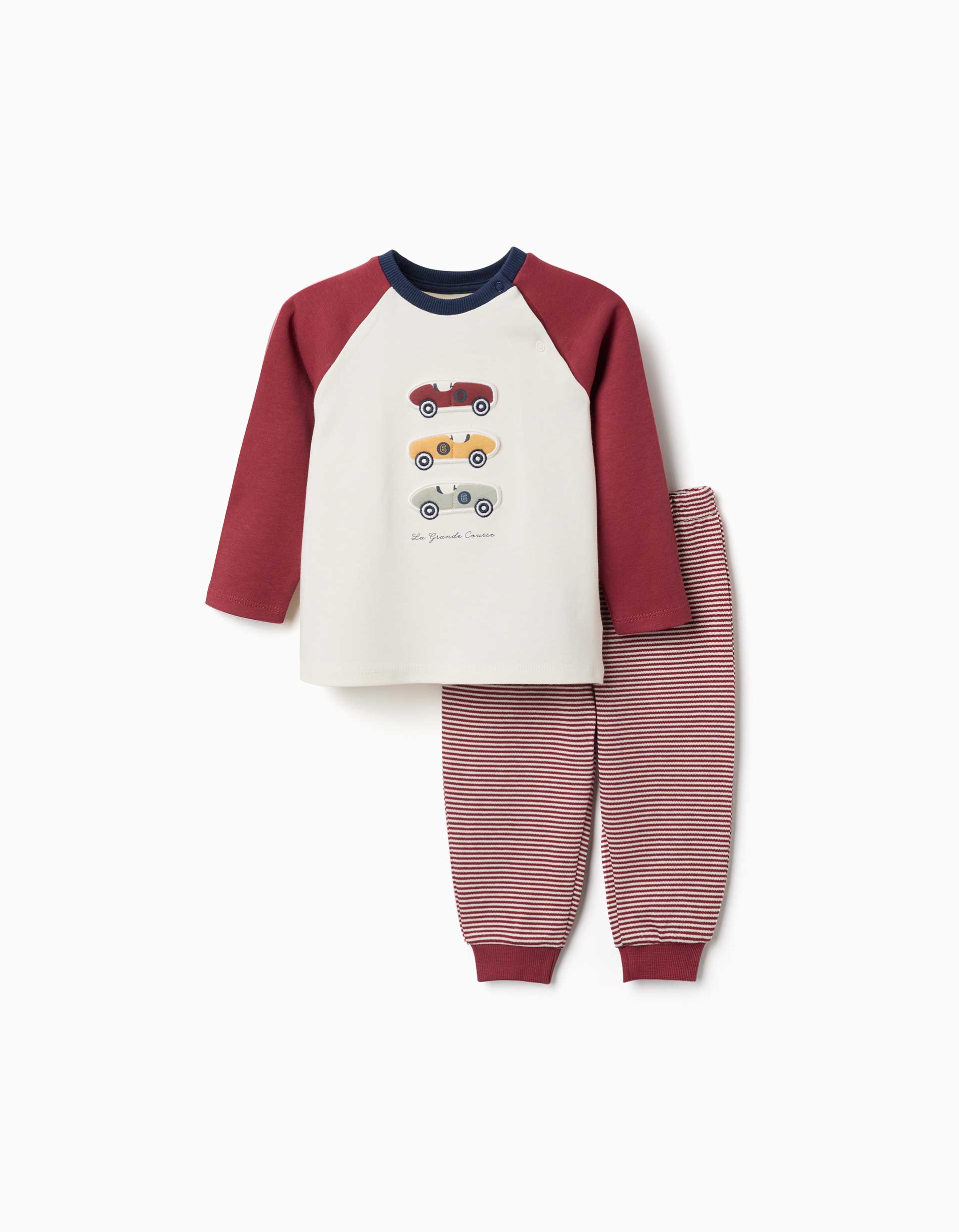 Pyjama à manches longues en coton avec voitures de course, ZIPPY