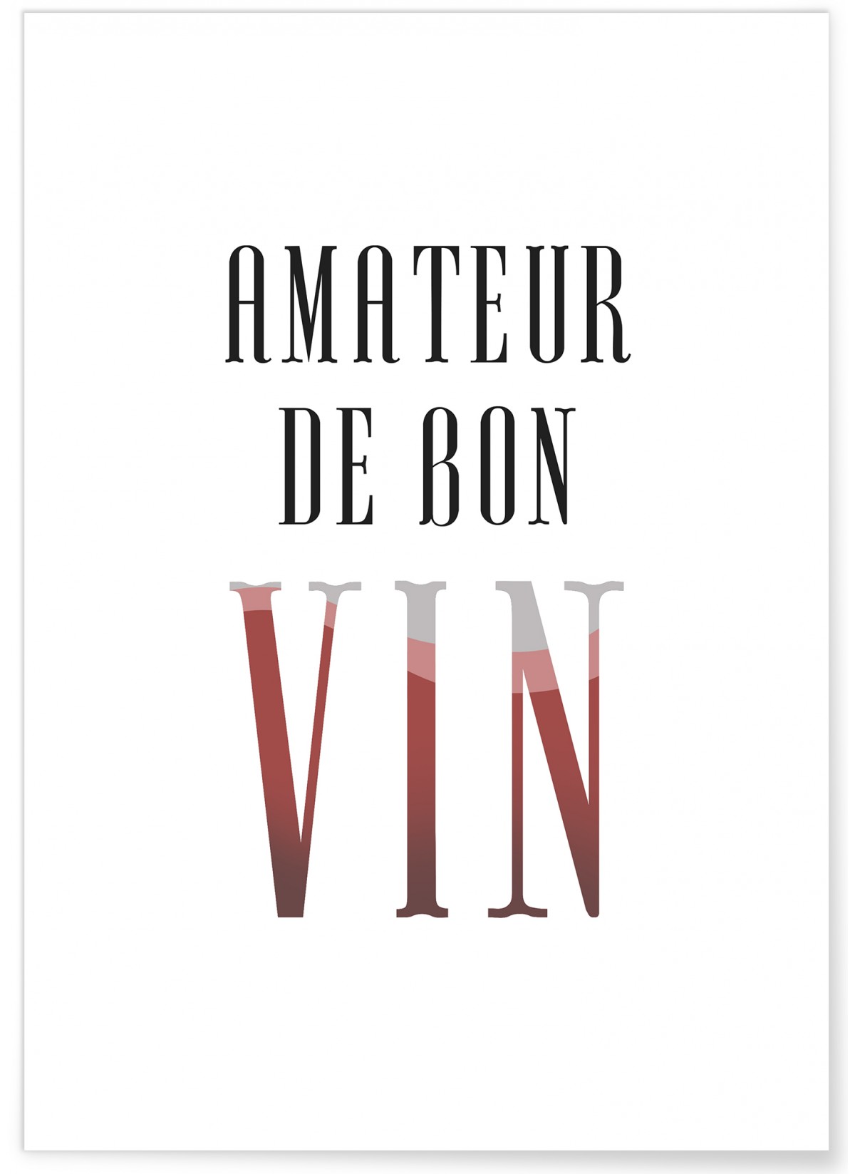 Affiche 'Amateur de bon vin', L'AFFICHERIE