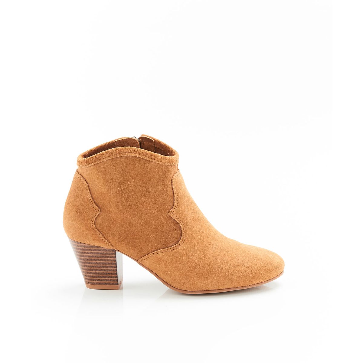 Bottines camel bout pointu La Redoute