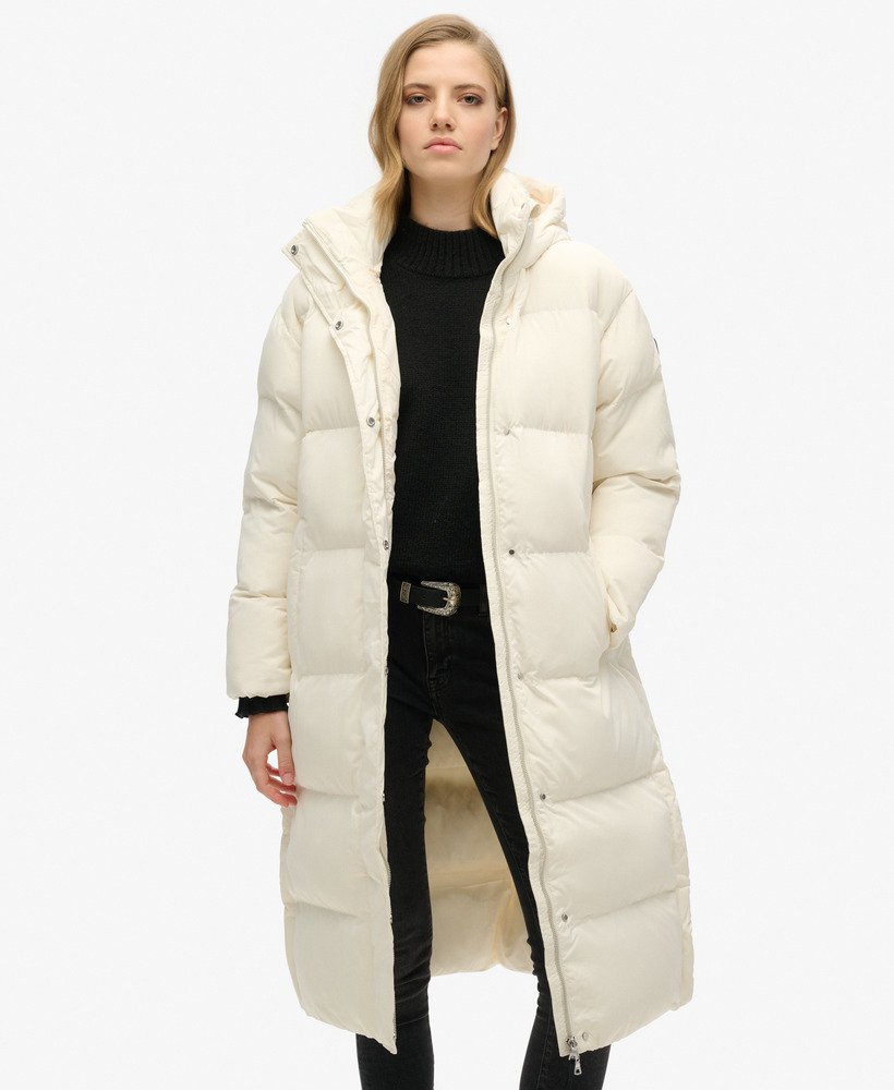 Doudoune longue à capuche, SUPERDRY