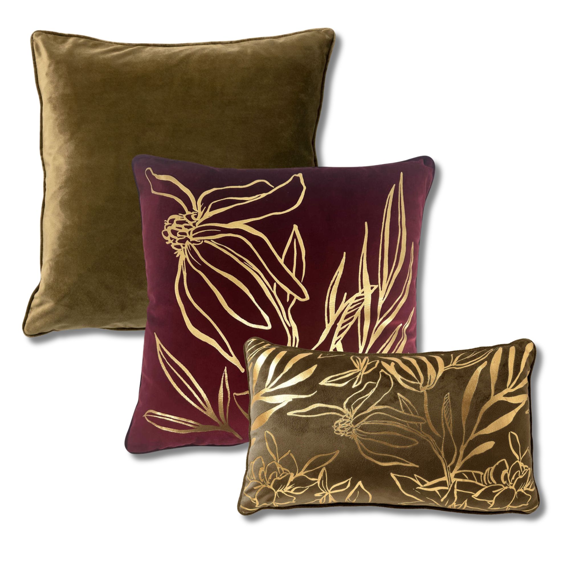 Coussins Lonneke (Lot de 3), DUTCH DECOR