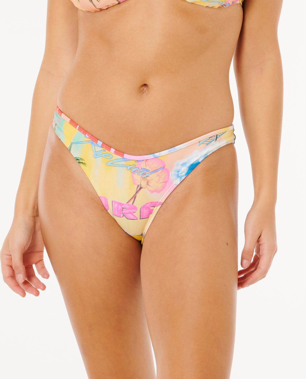 Bas de maillot de bain taille haute tanga Hotel Malibu, RIP CURL