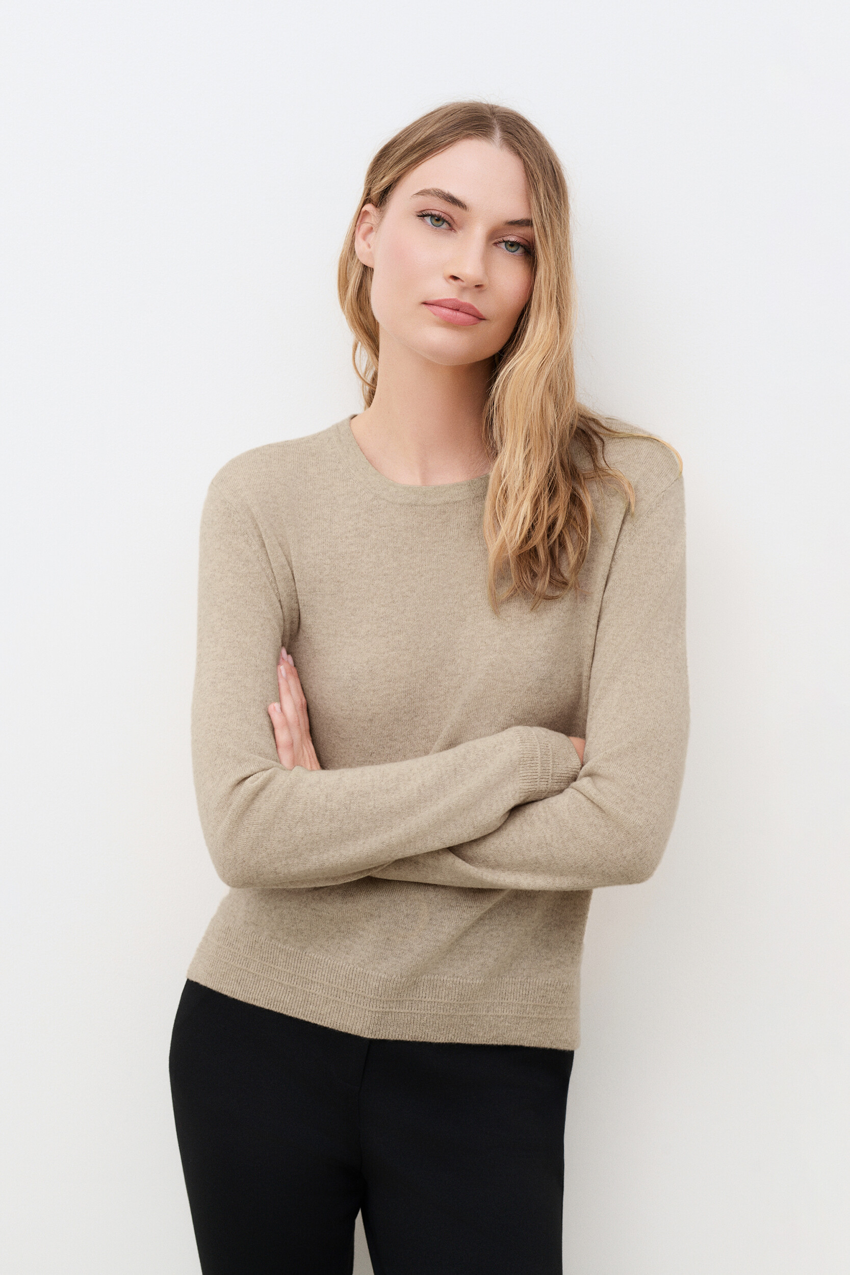 Pull droit col rond cachemire MJANICE, CAROLL