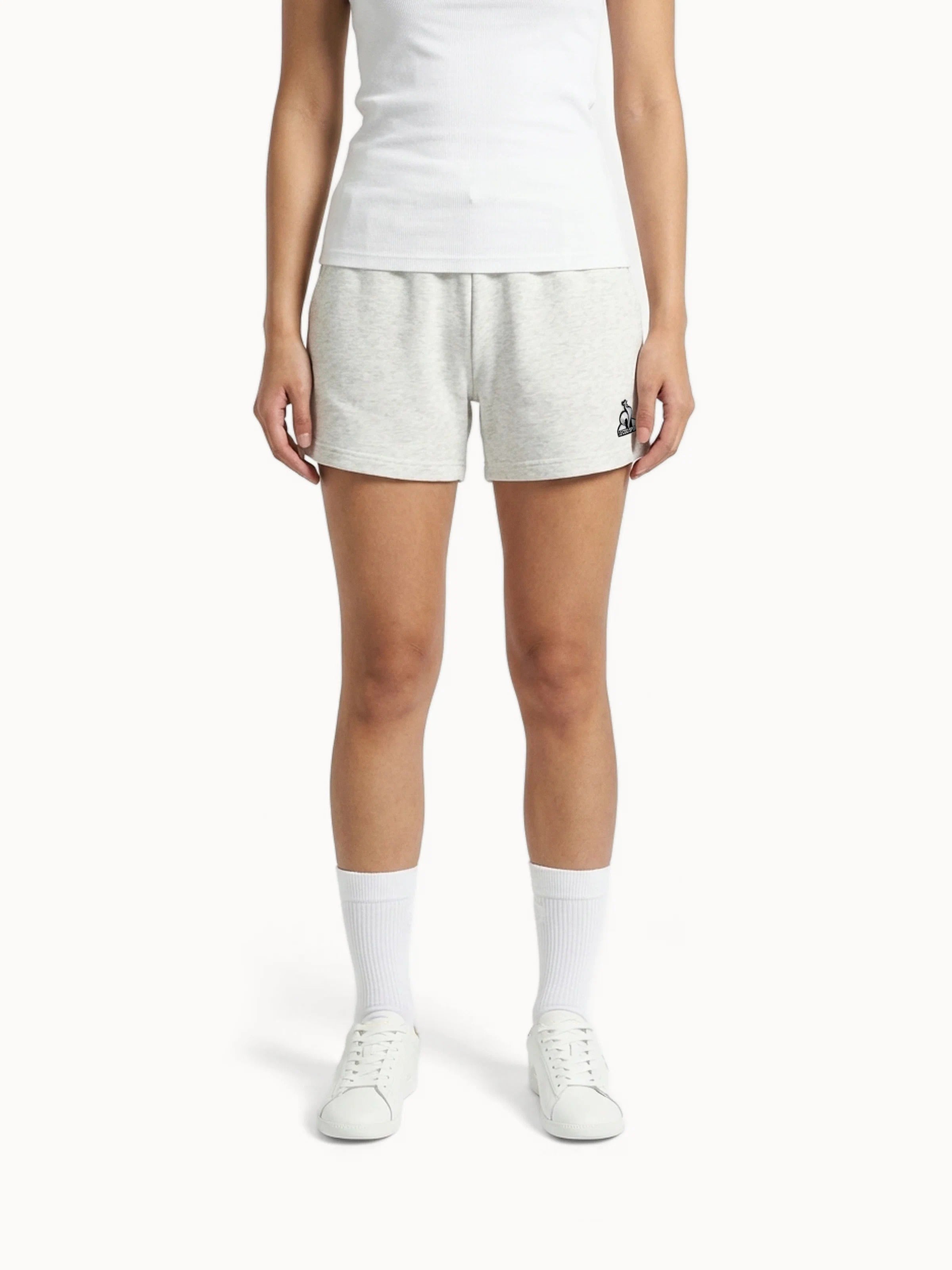 Short en molleton léger avec bandes côtés rayées Heritage, LE COQ SPORTIF