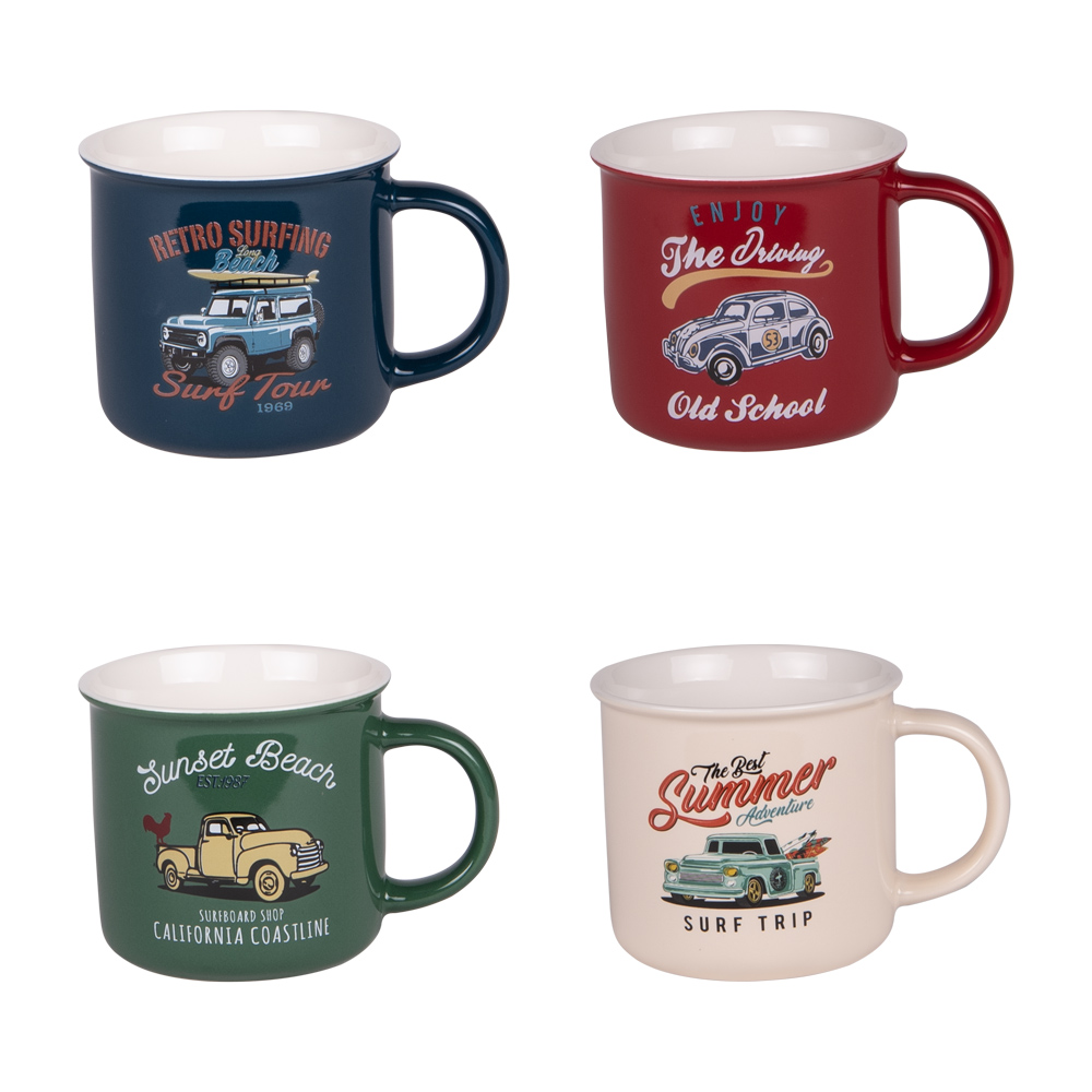 Coffret de 4 mugs Californy 35 cl - CALIFORNY, TABLE PASSION