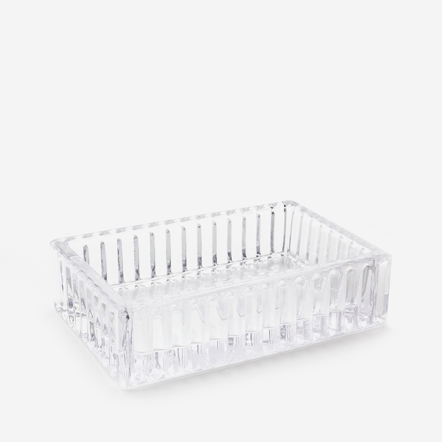 Porte-savon en verre rectangulaire, BATH BAZAAR