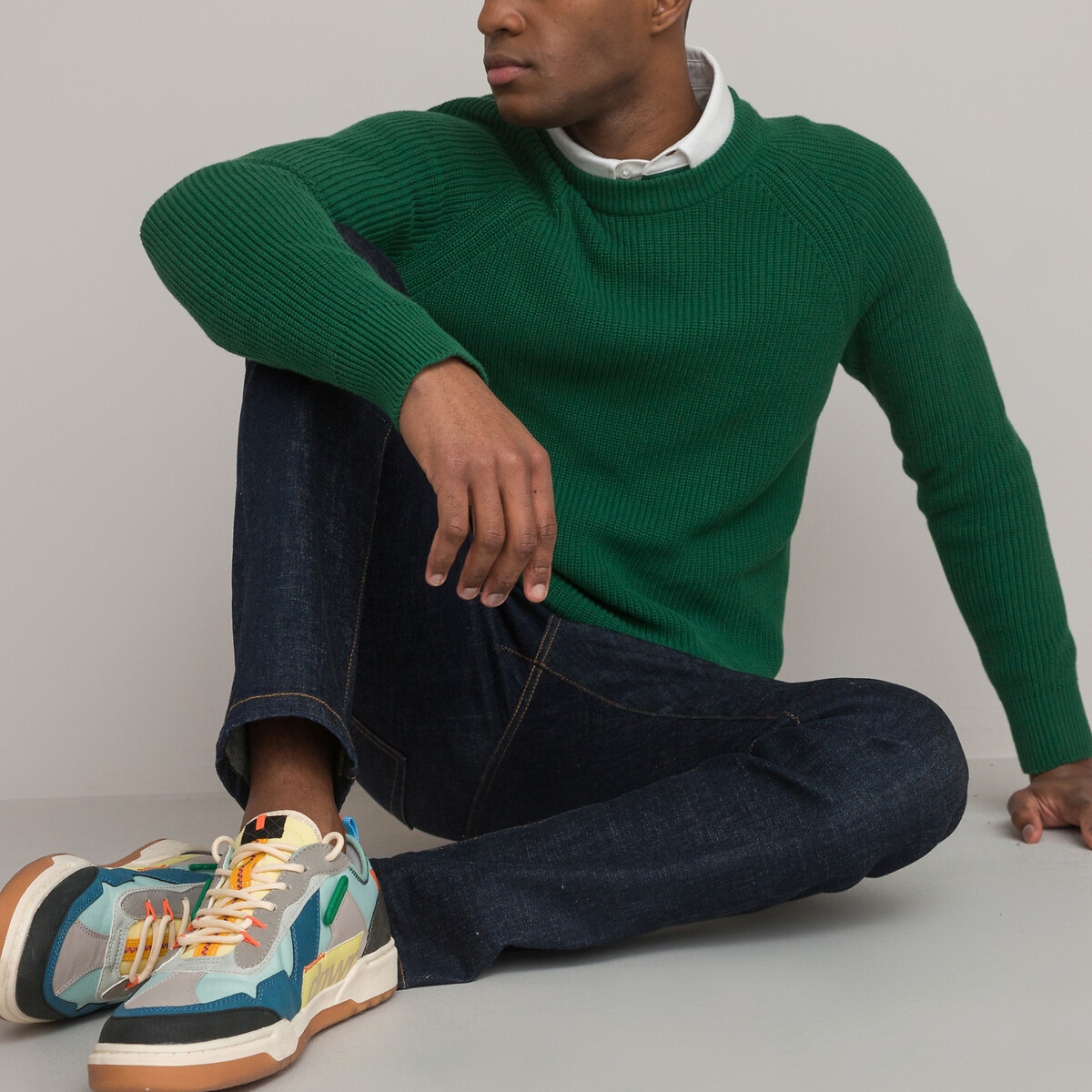 Men s green jumper La Redoute