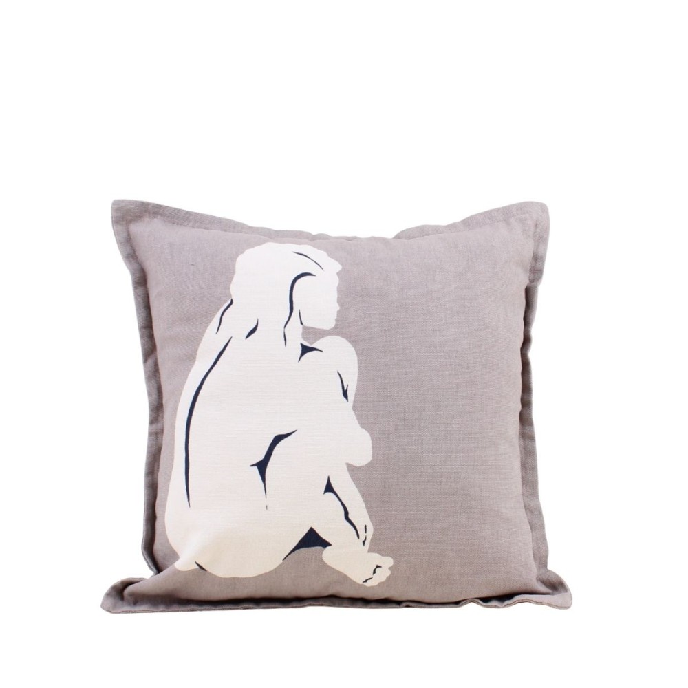 Coussin imprimé femme 40x40cm, ORNAMI