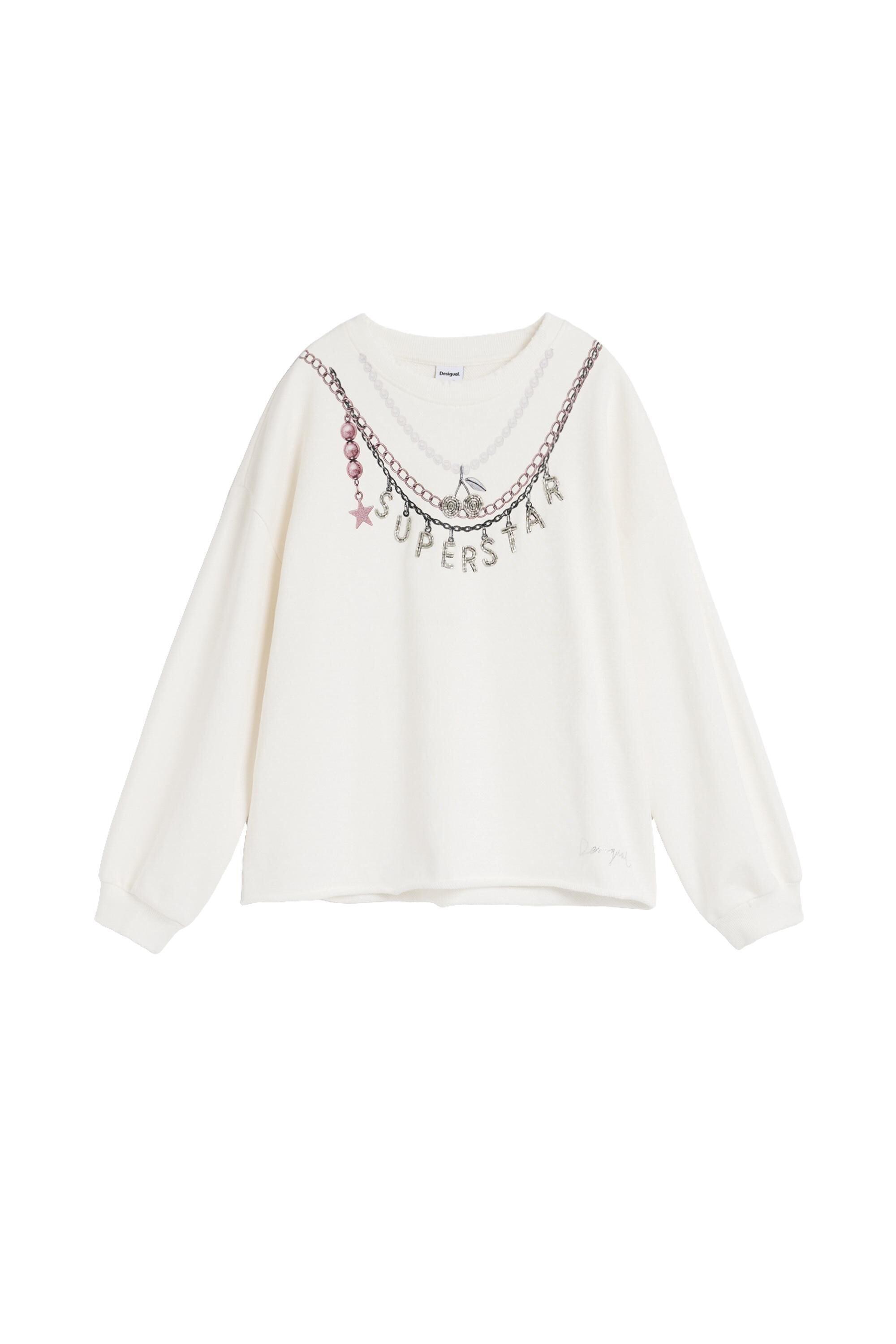 Sweat-shirt imprimé chaîne, DESIGUAL
