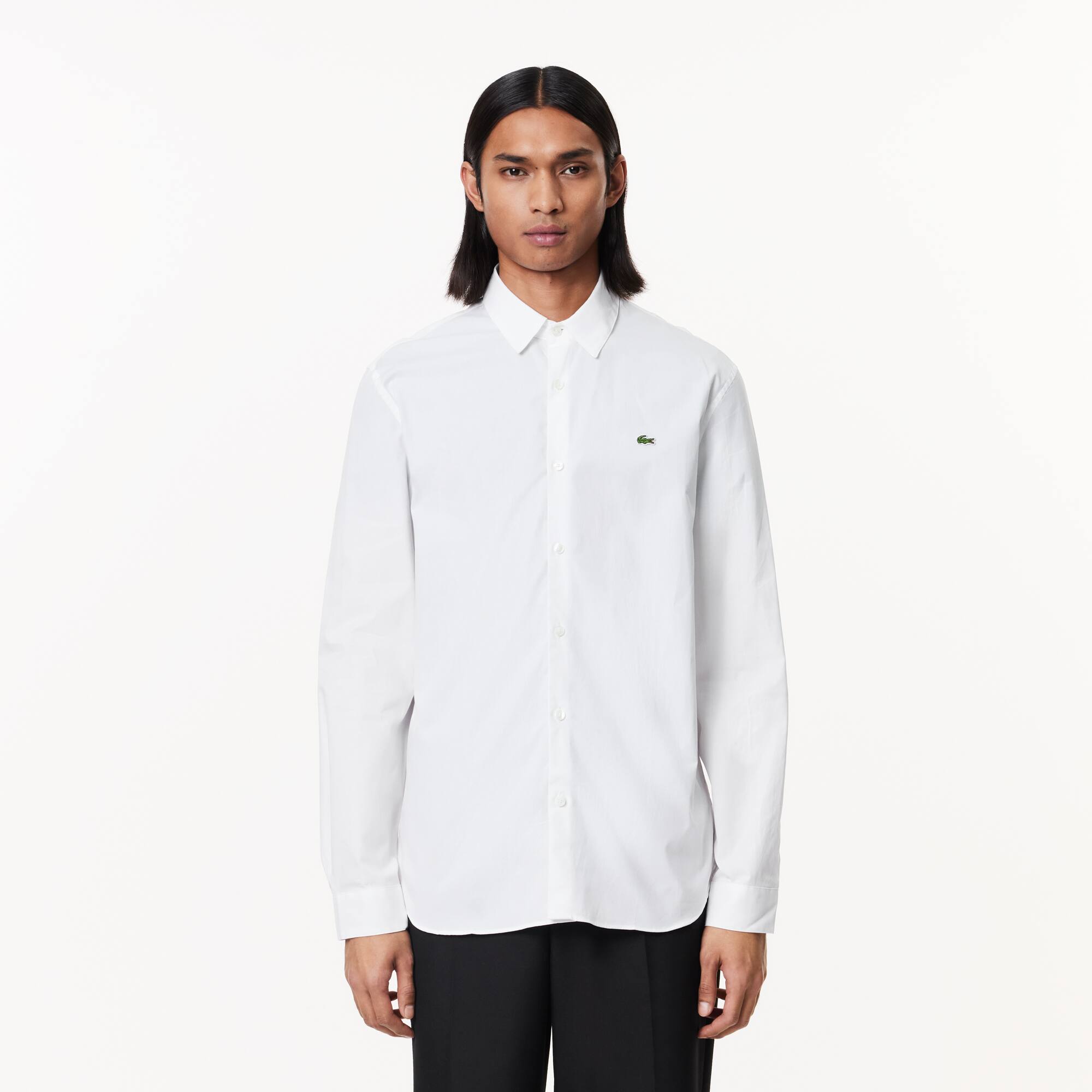 Chemise Habillée Manches Longues Garçon - Popeline Coton-Nylon - Coupe Classique