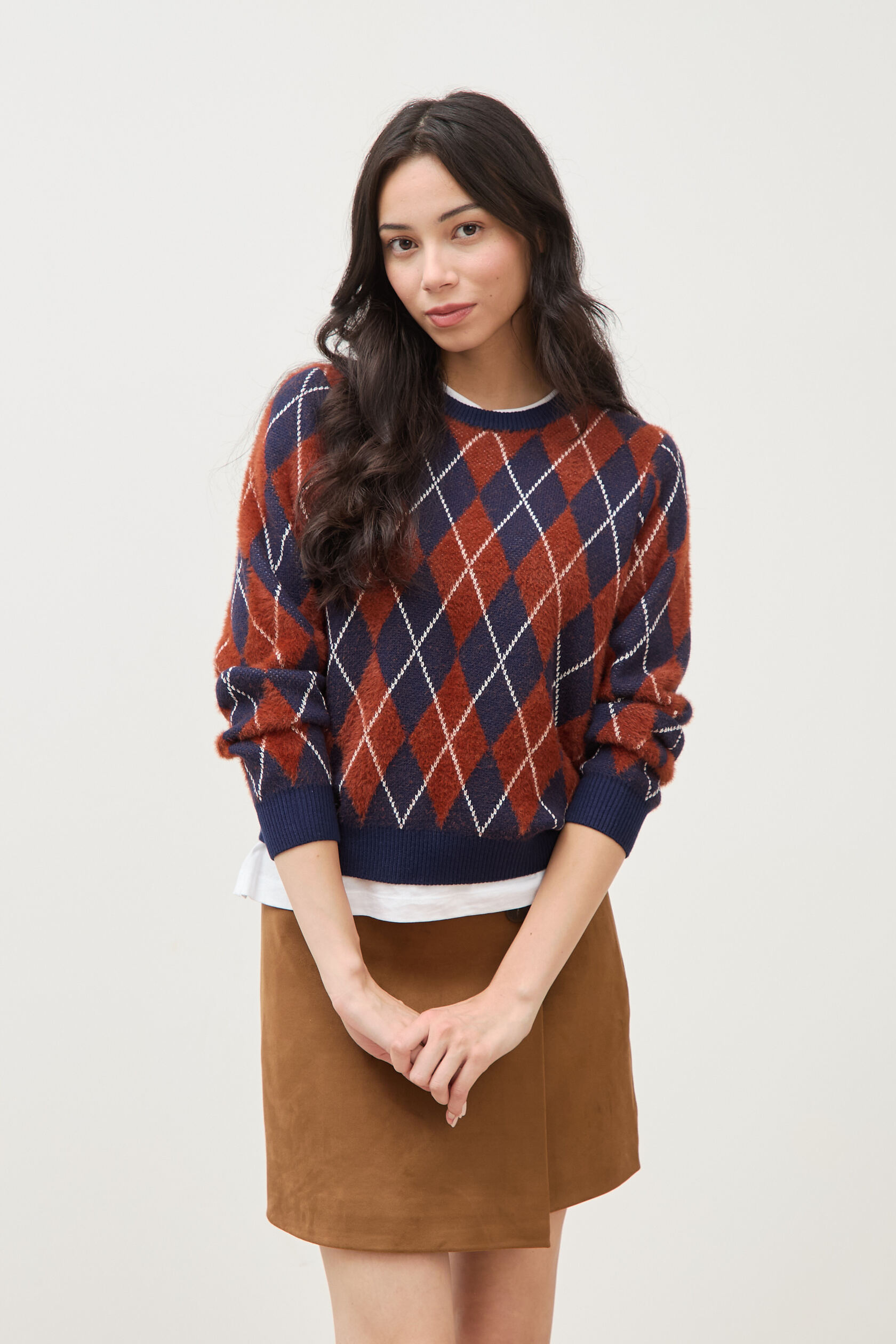 Pull droit manches longues col rond, BONOBO