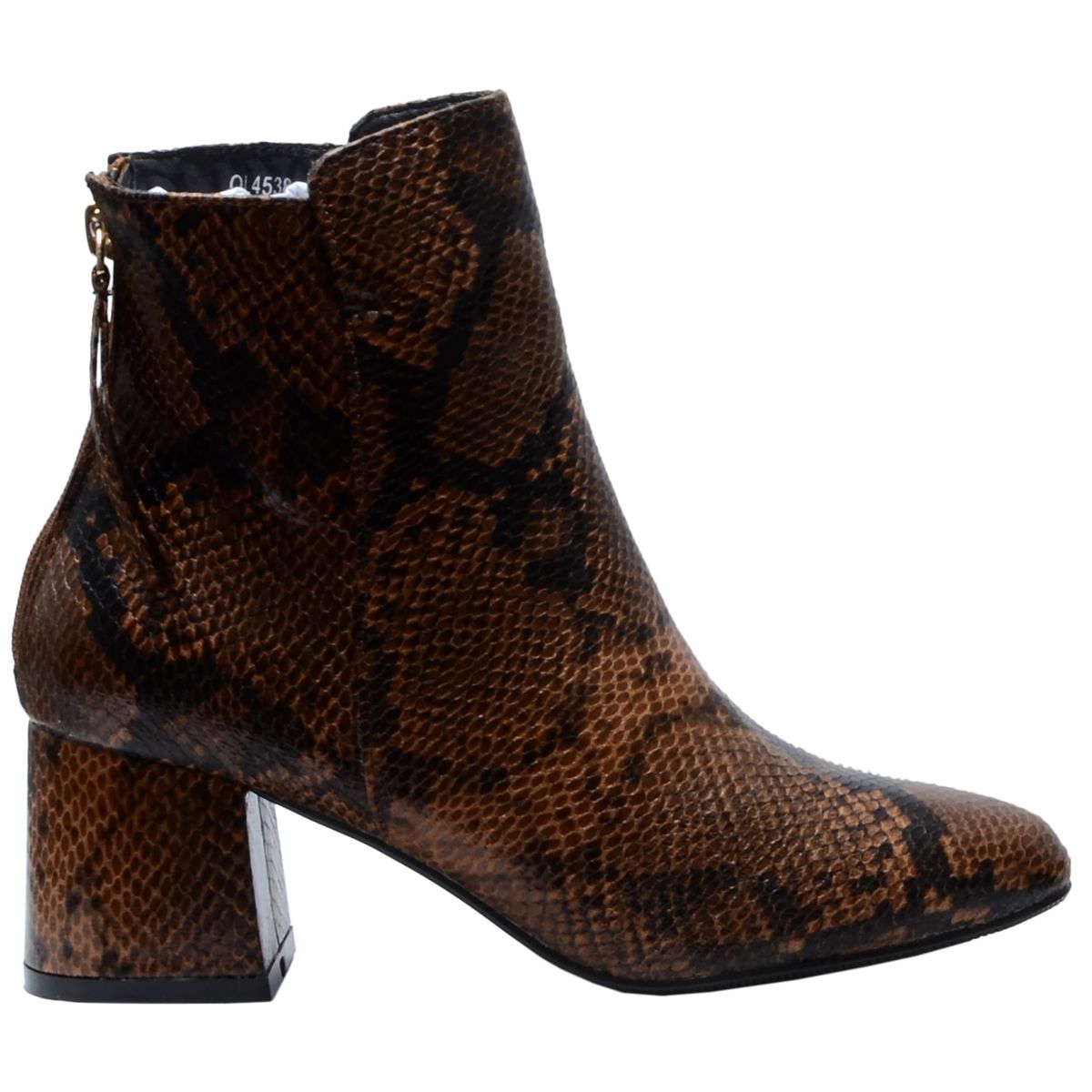 Bottines python marron new arrivals
