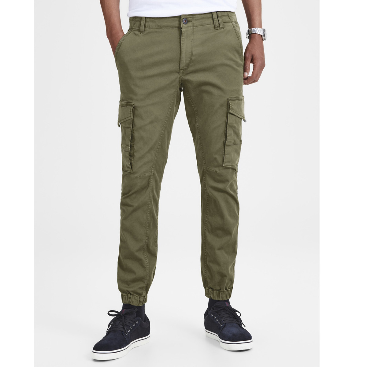 Jjpaul jjflake cargo trousers, khaki green, Jack & Jones | La Redoute