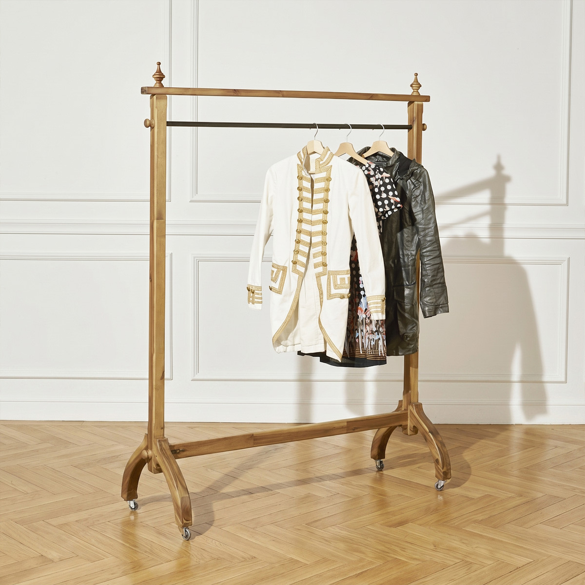Portant style romantique en acacia 140 cm LULU, ROBIN DES BOIS