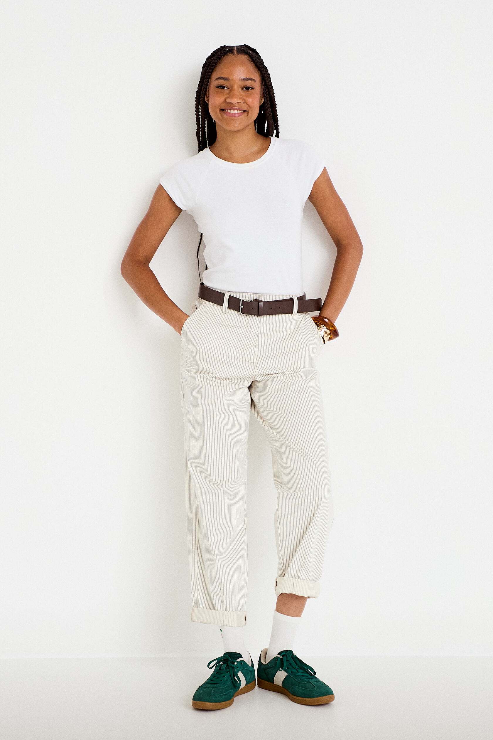 Pantalon chino 7/8ème taille élastiquée, CACHE CACHE