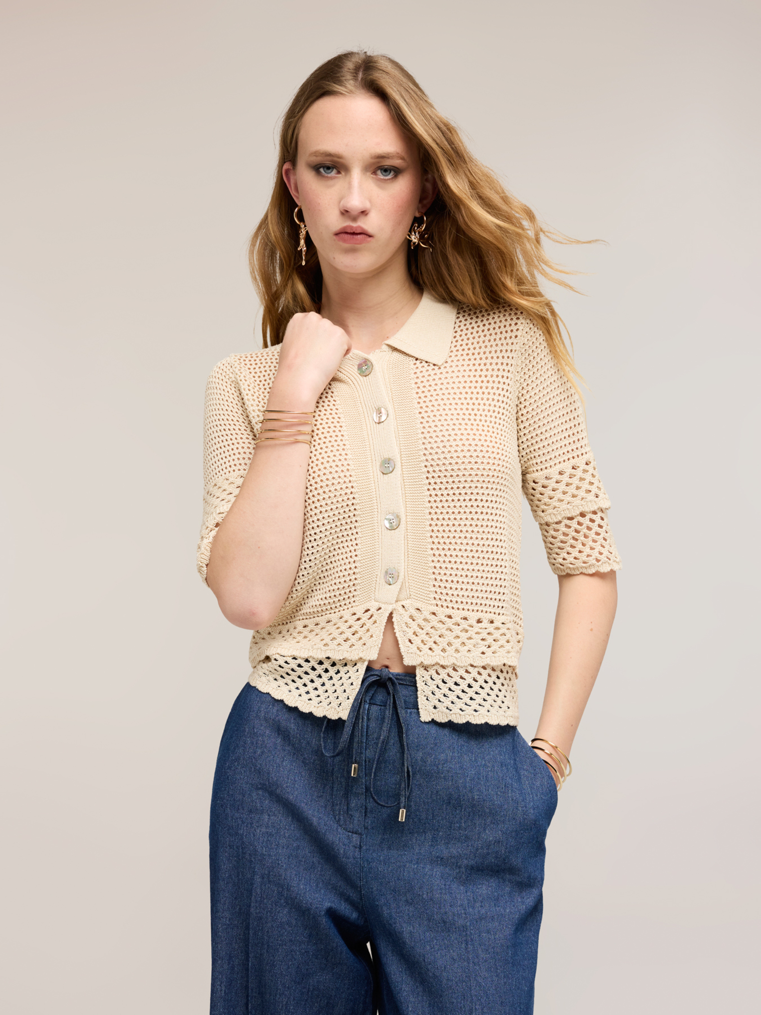 Cardigan ajouré, MOTIVI