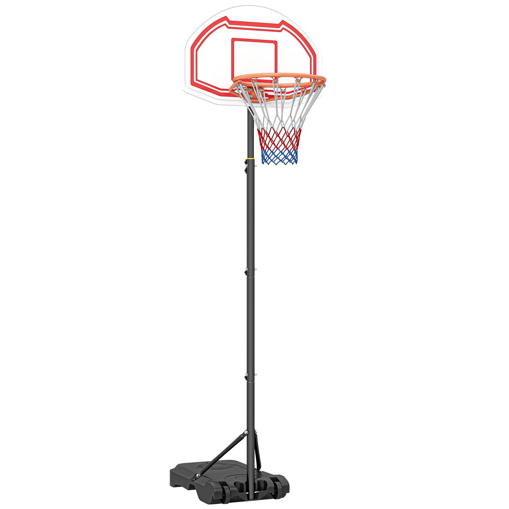 Support pour panier de basket Acier Noir, HOMCOM