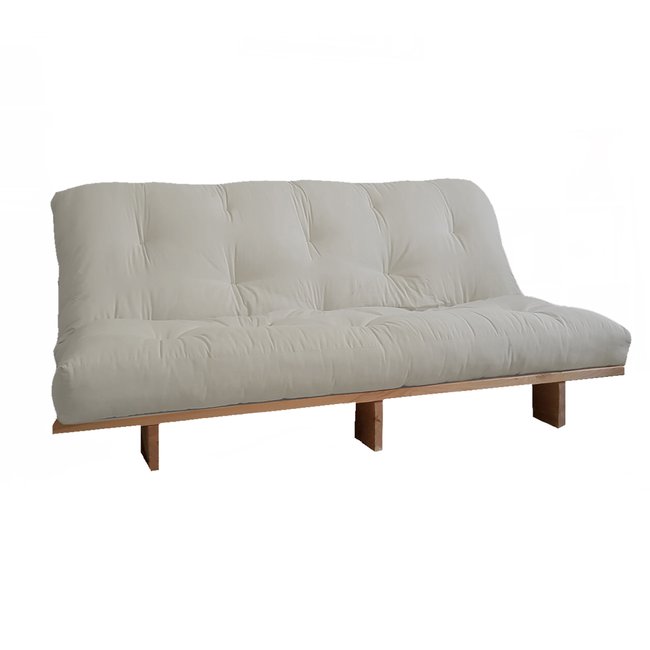 100% natural sofa - already assembled - 160*200, pale grey, EUROPE & NATURE