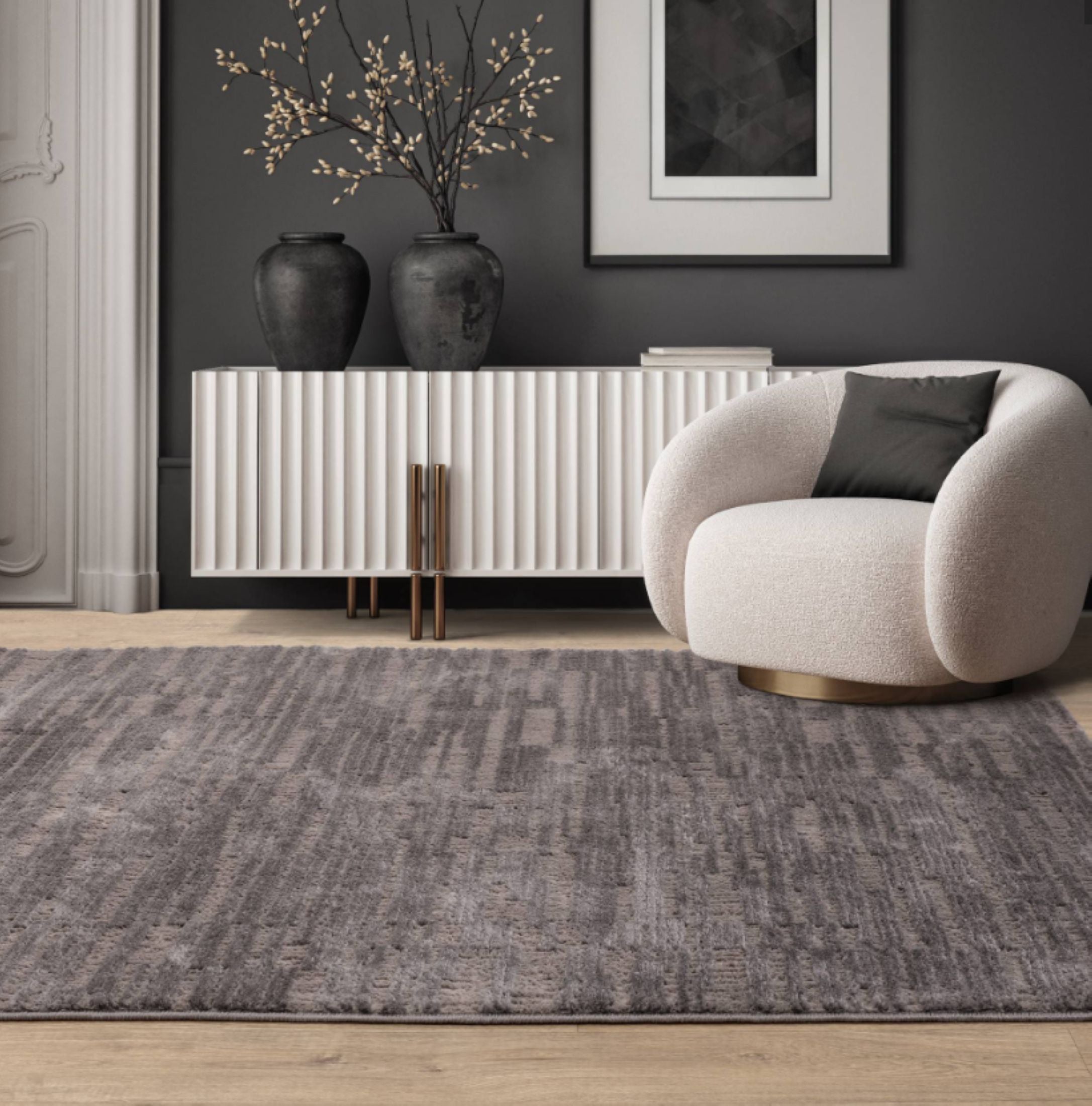 Tapis tissé plat moderne GRIDEL, NOVATREND