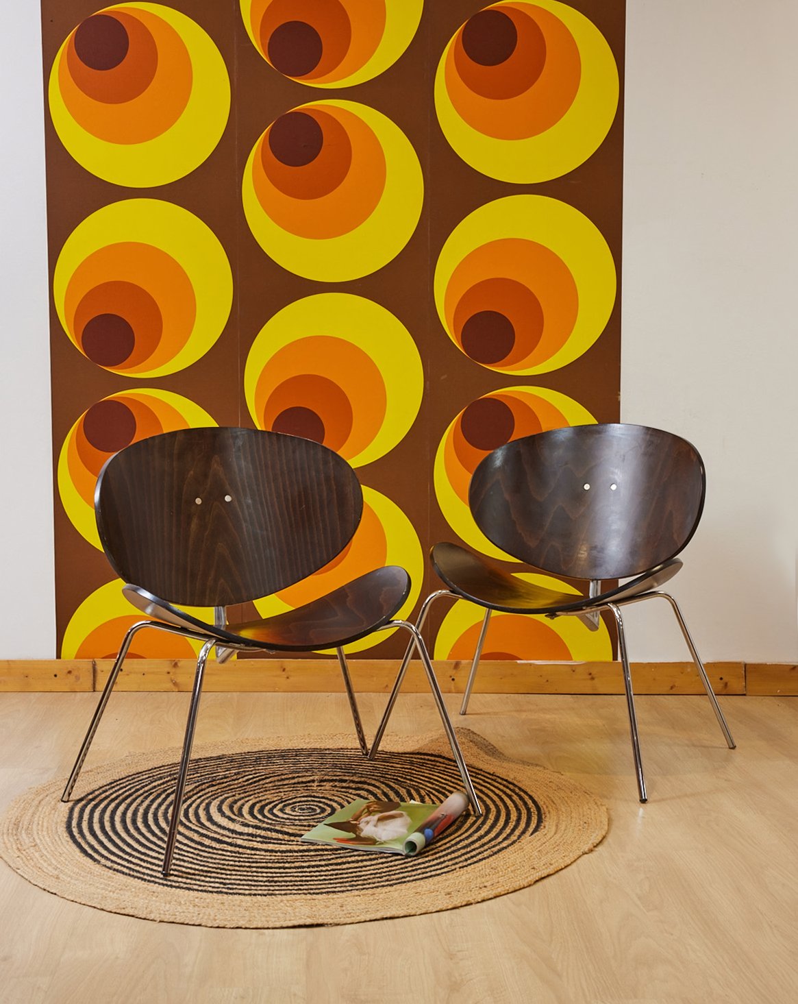 Paire de fauteuils en bois Jakob N°1375 - Bon état, DEBONGOUT