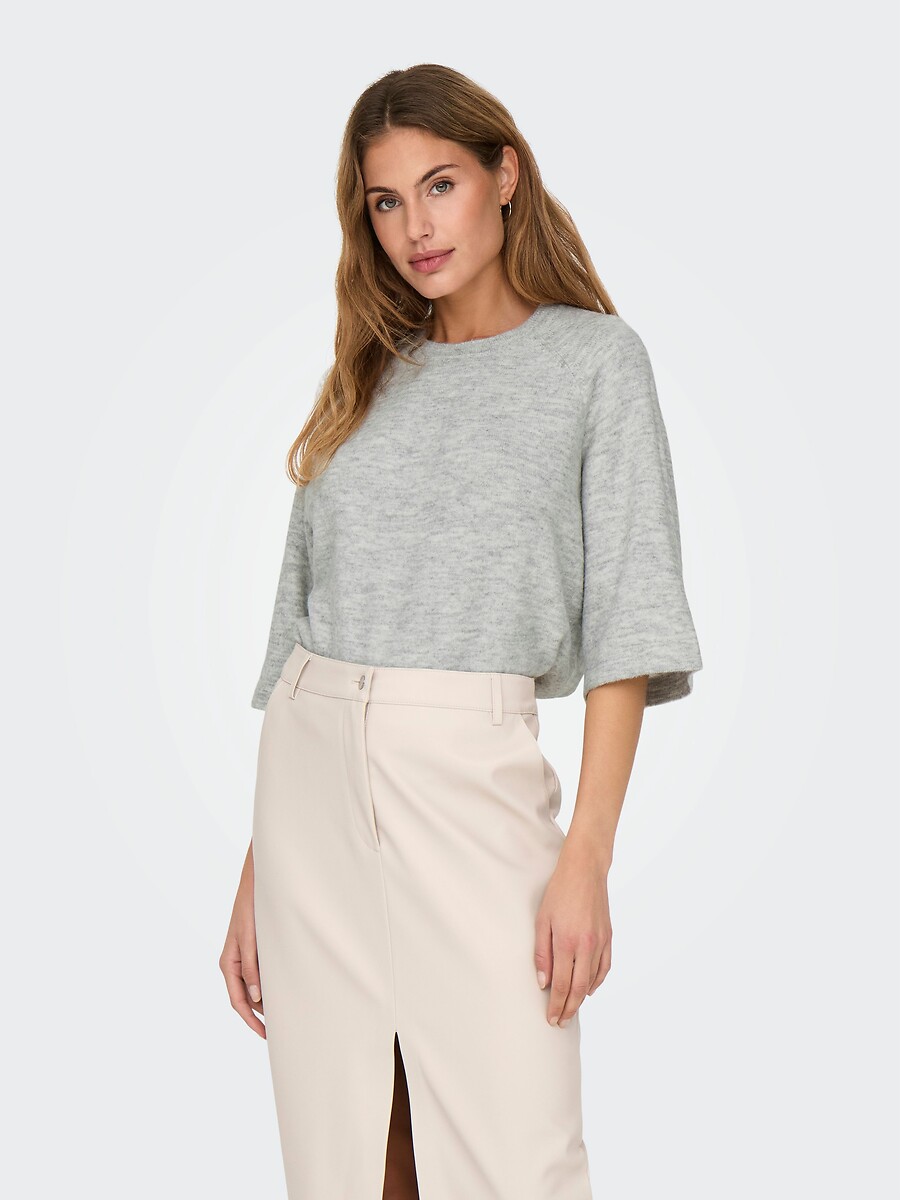 Pull manches 3/4 col rond, ONLY