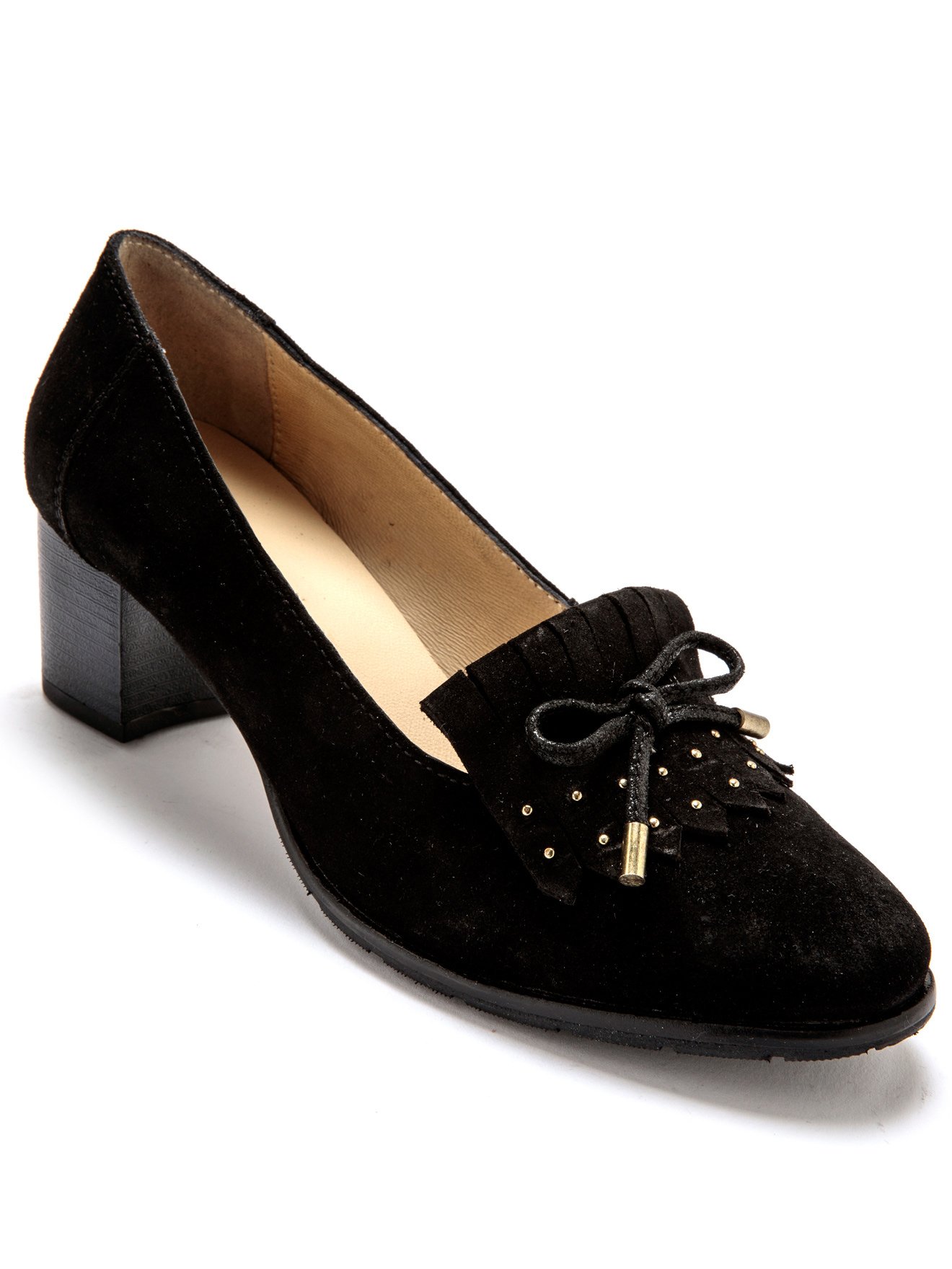 Trotteurs en cuir franges et clous, PEDICONFORT