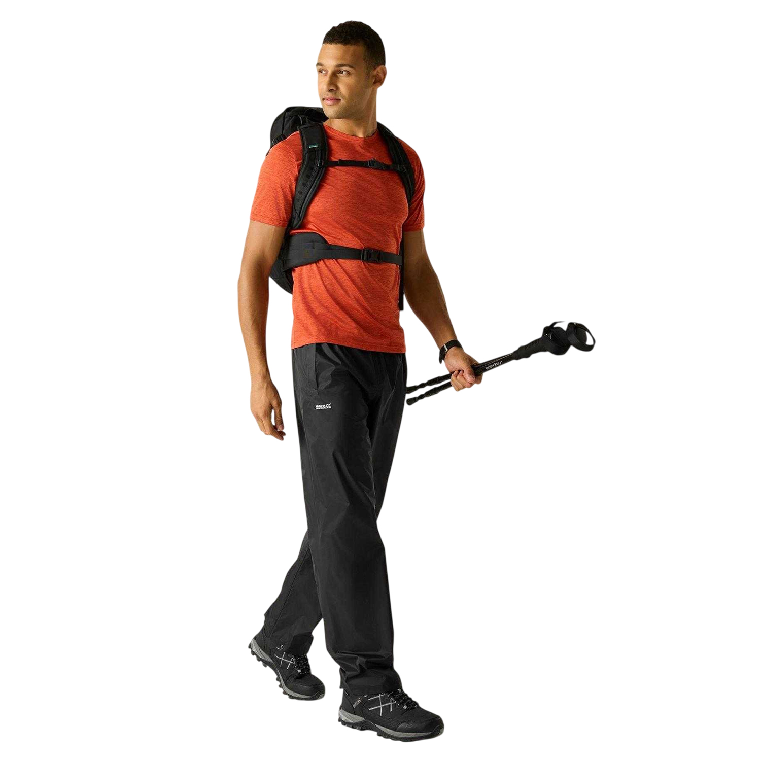 Pantalon imperméable uni à taille élastiquée, REGATTA