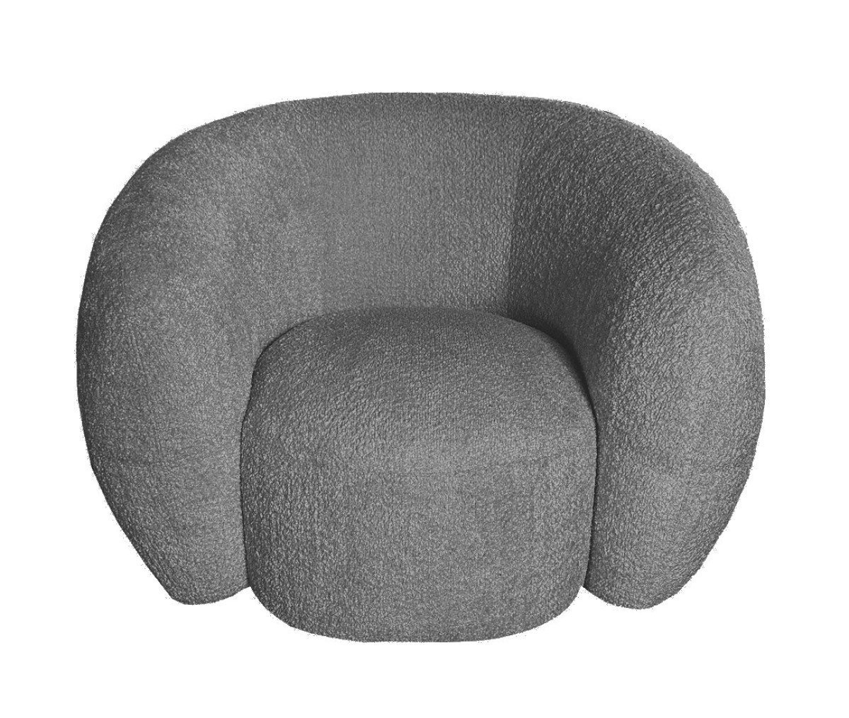 Fauteuil rotatif en tissu bouclette - MOON, MATHI DESIGN