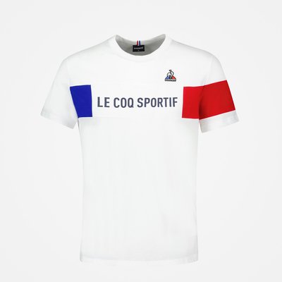 2310012 Tricolour Cotton T-Shirt with Short Sleeves LE COQ SPORTIF