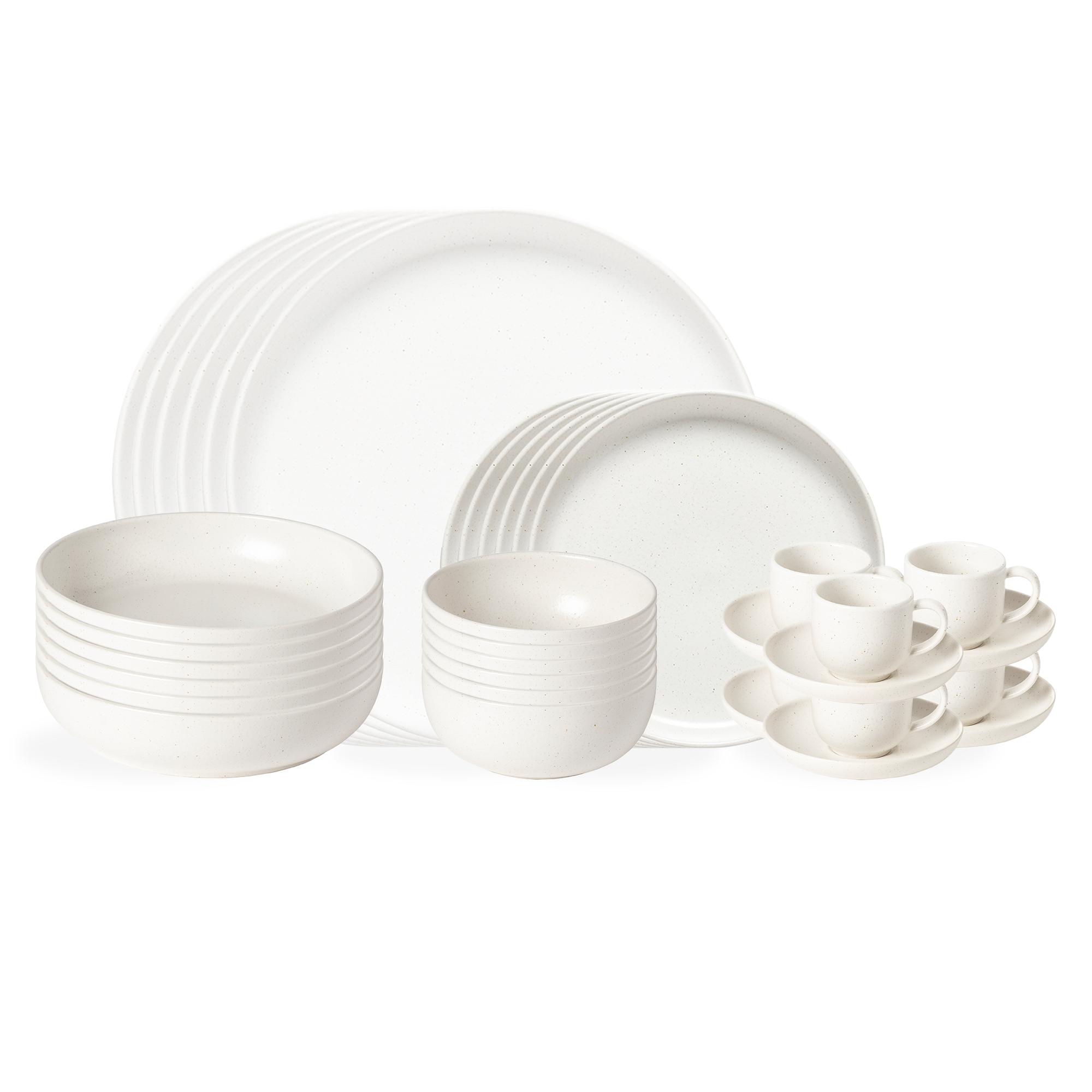 Set Table 30 Pièces avec Tasse et Soucoupe à Café Pacifica by Casafina, COSTA NOVA