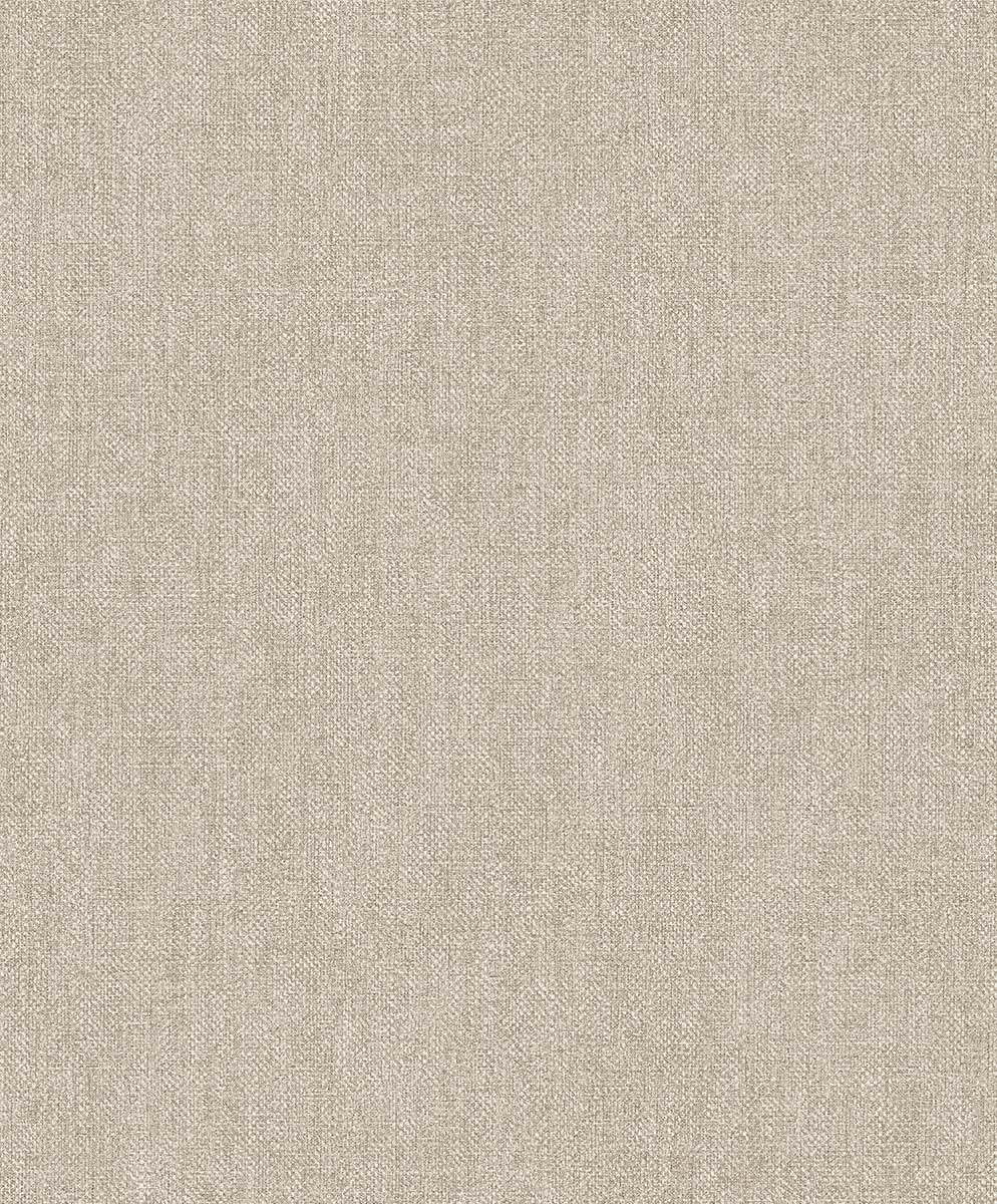 Papier peint uni effet toile jute beige chaud, HEXOA