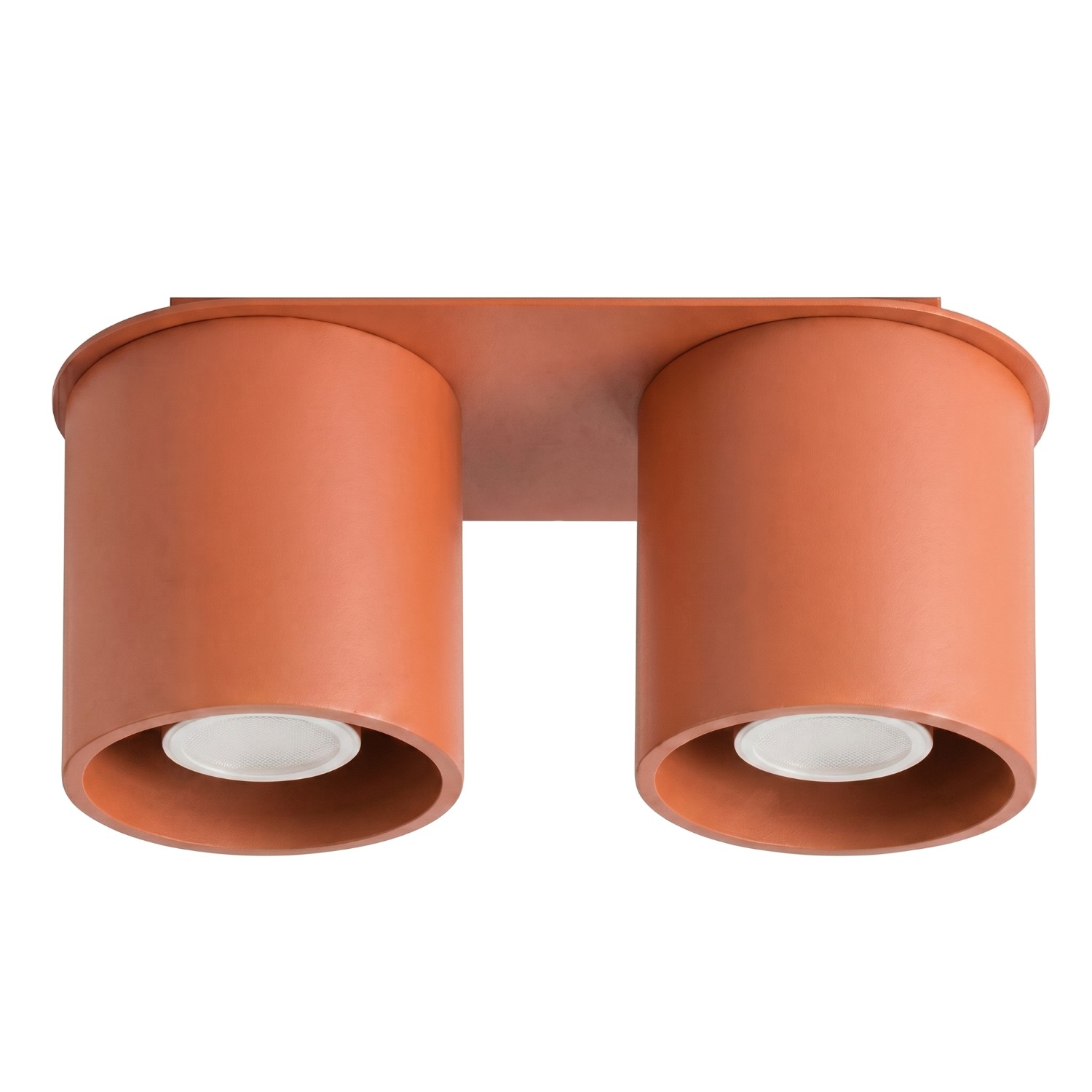 Plafonnier Aluminium Ocre Rouge GU10 2 Orbis, EDEN