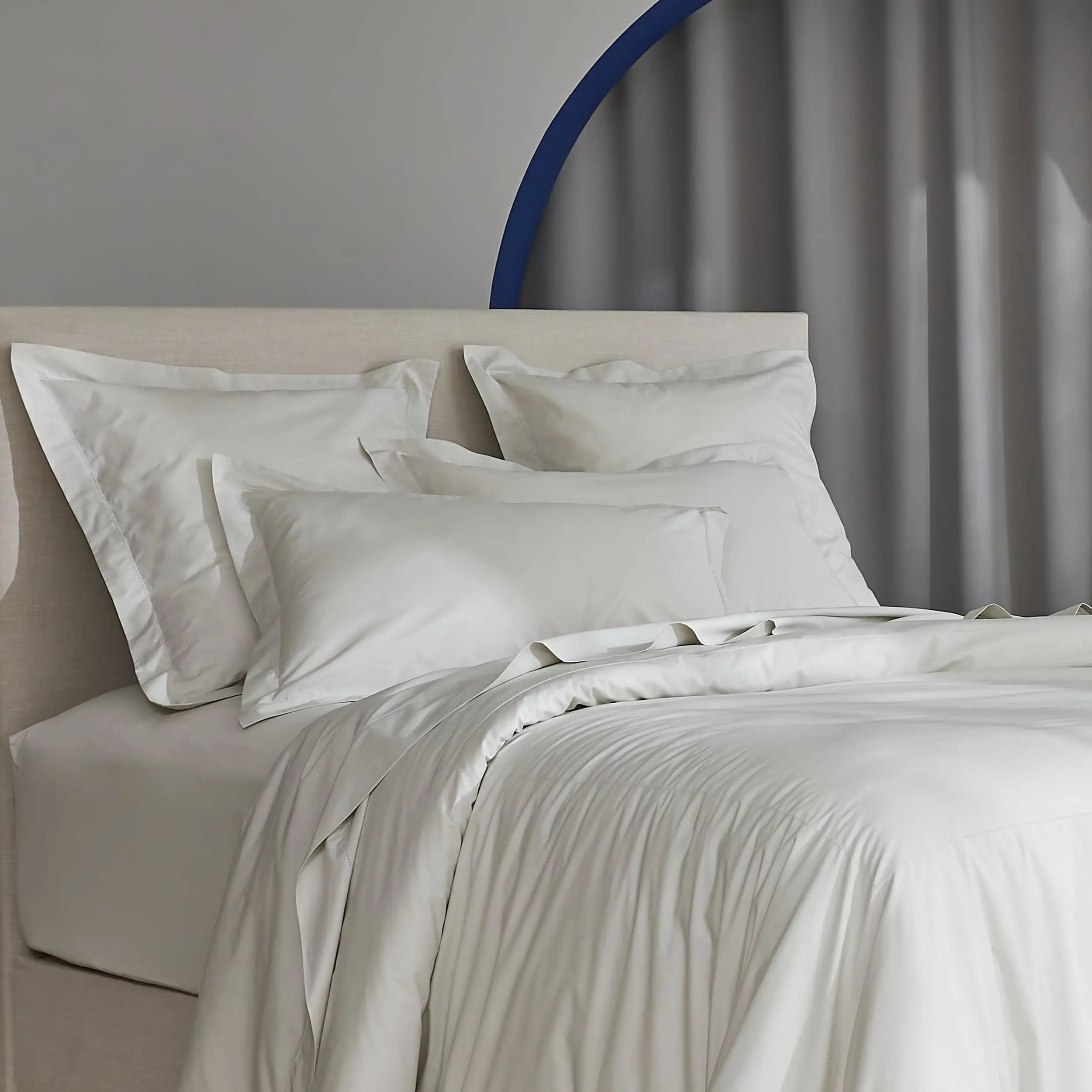 Taies d'oreiller percale de coton PRESTIGE lot de 2, MPC MAISON