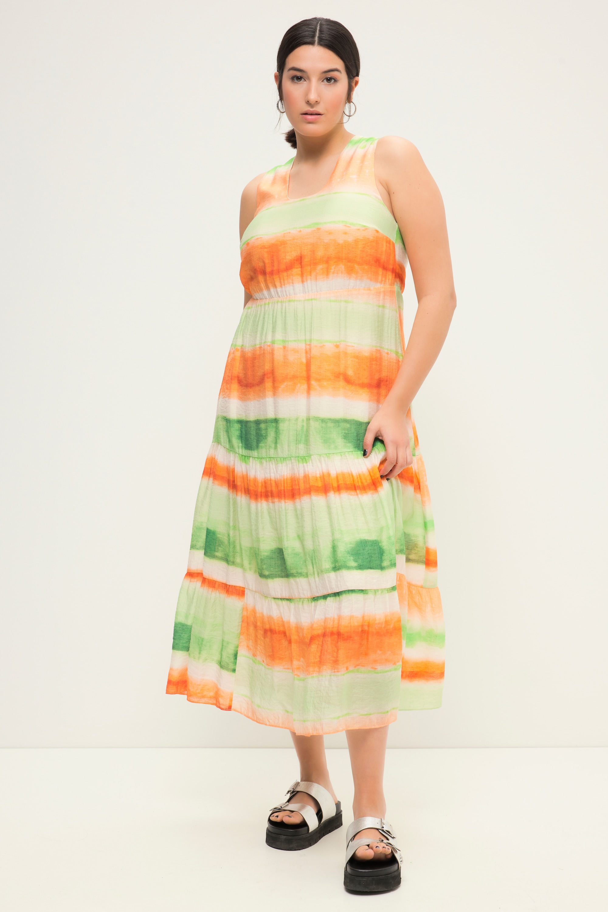 Robe maxi coupe évasée. Rayures esprit Batik, STUDIO UNTOLD