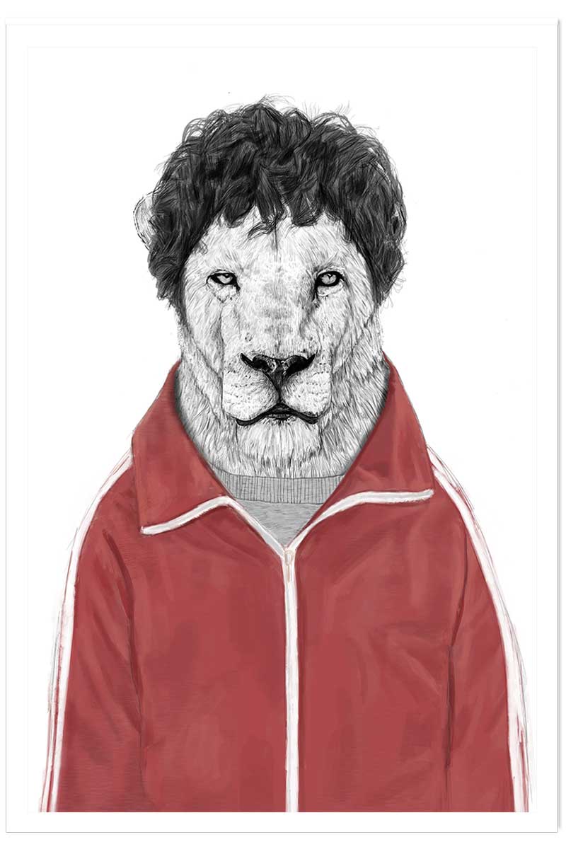 Affiche enfant lion, HEXOA