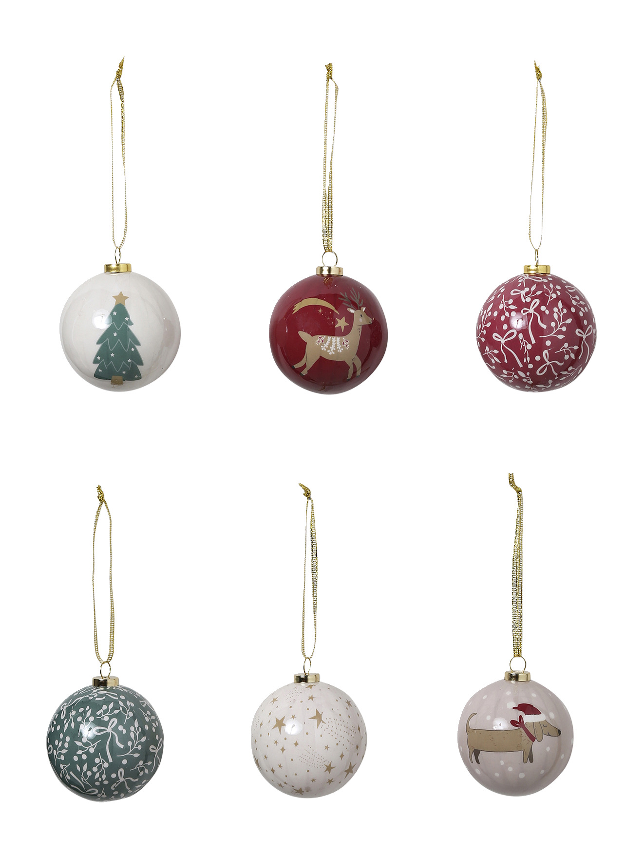 Coffret 6 boules de Noël 3D, VERTBAUDET