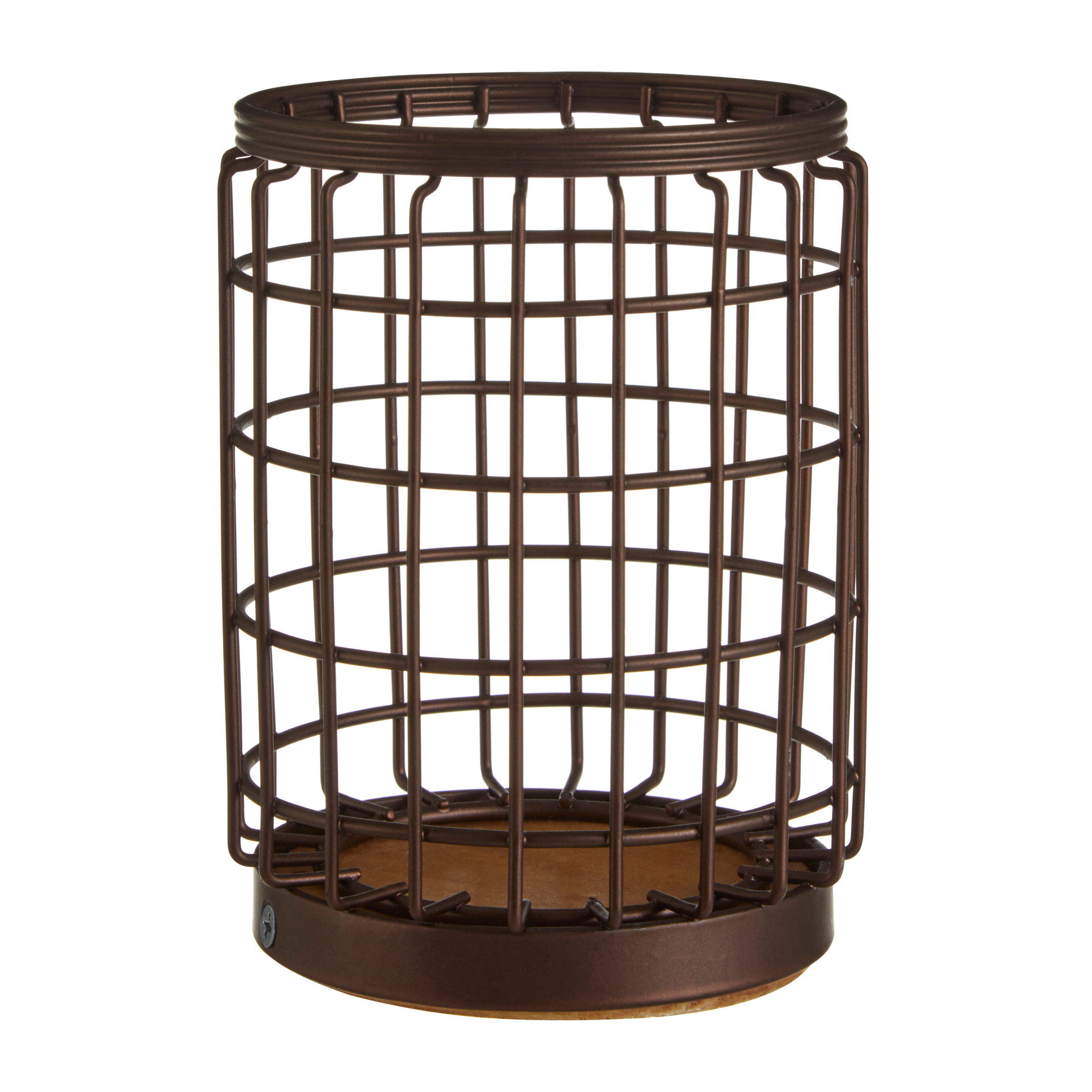 Round utensil holder in bronze finish, bronze, So'home | La Redoute