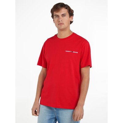 Camiseta recta con cuello redondo y logo en el pecho TOMMY JEANS