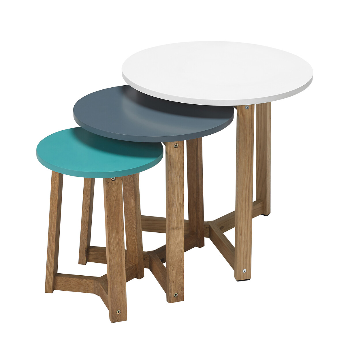 Nest Of Tables with Solid Oak Legs, SO'HOME