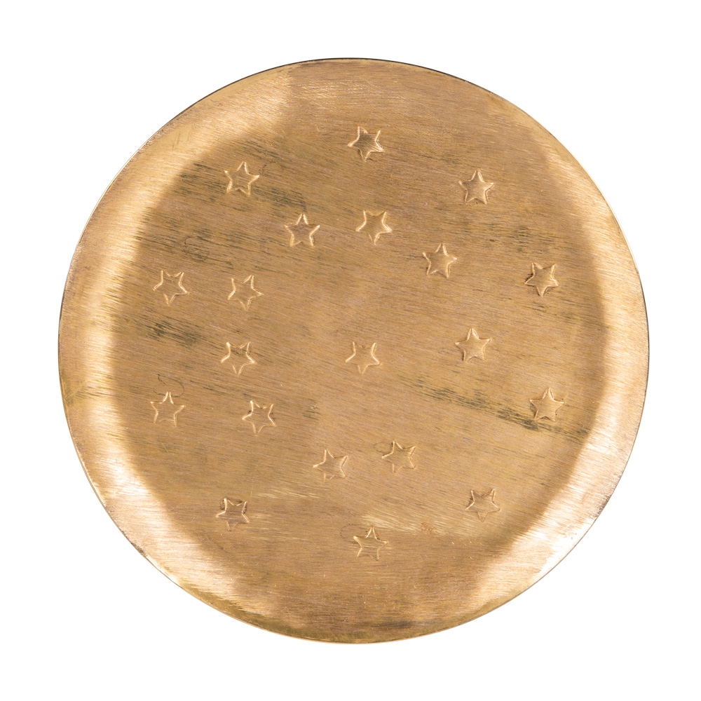 Plateau en métal Féerie or 25 cm, TABLE PASSION