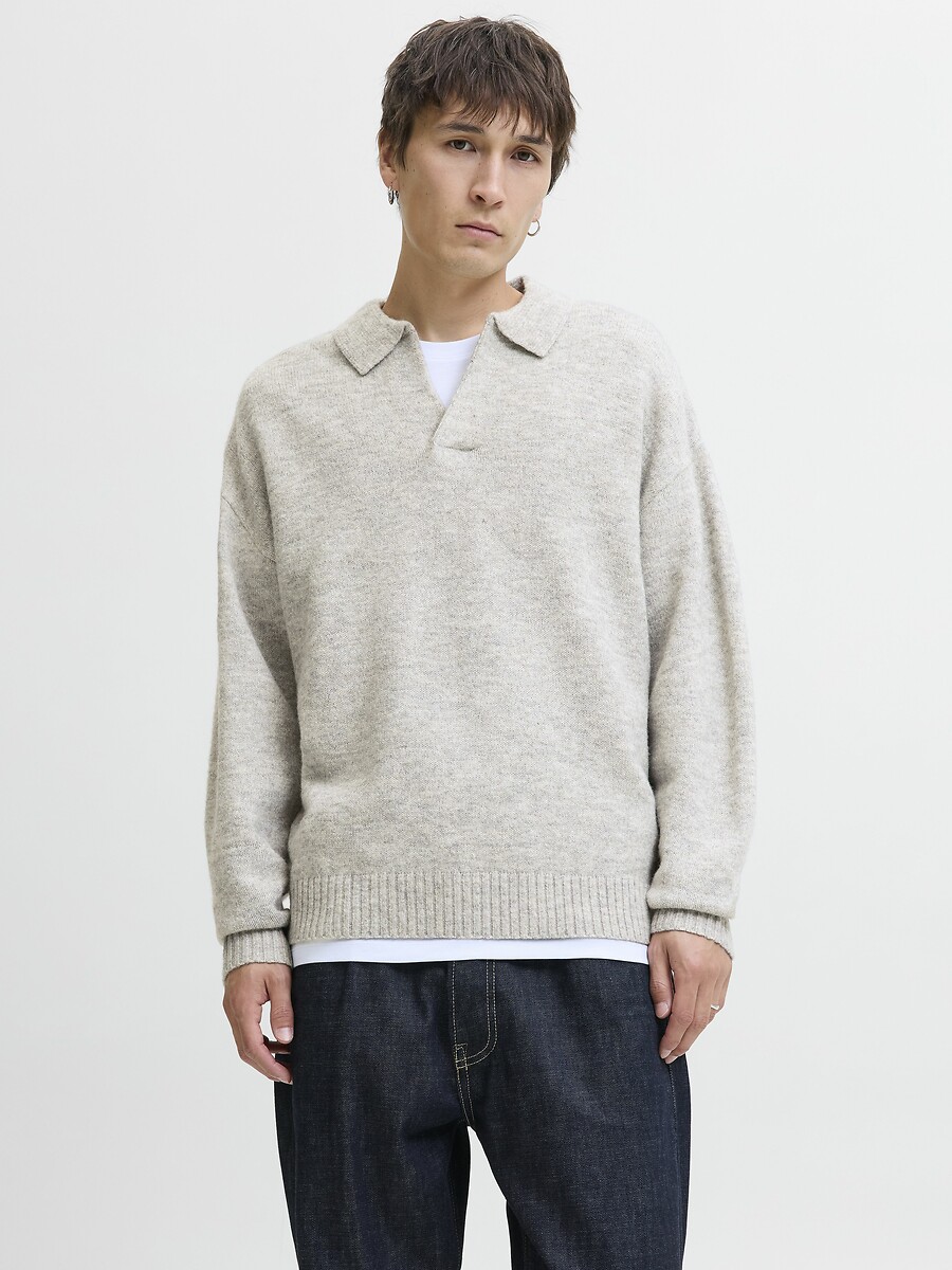 Pull col polo ouvert, JACK & JONES