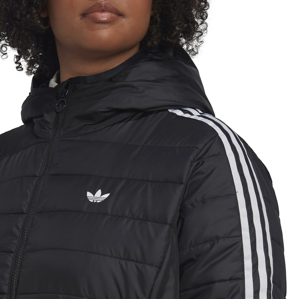 acolchada hooded premium slim jacket Adidas Originals | La Redoute