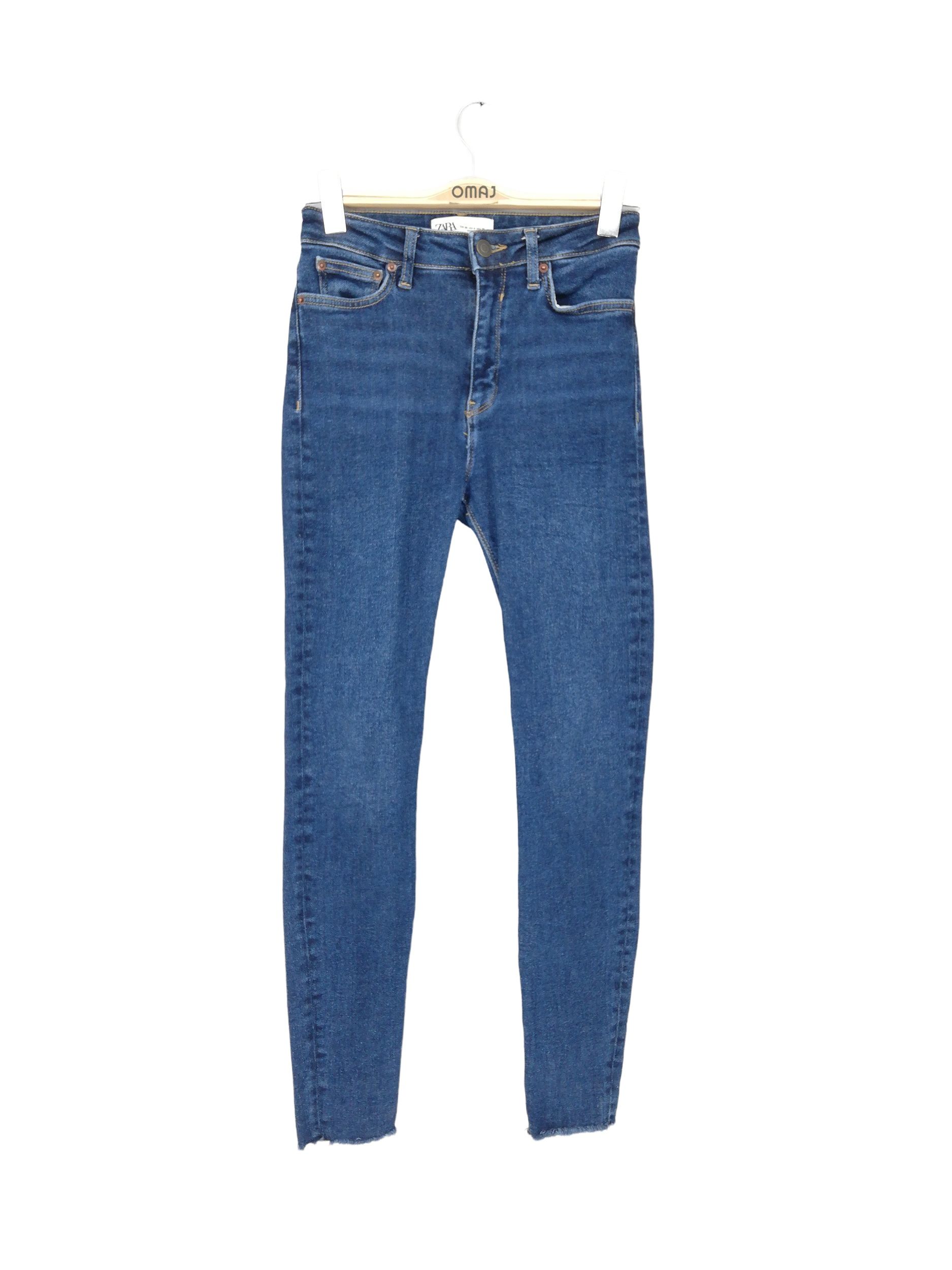 Jean Slim Zara TRF Taille 40 - Bleu - Occasion Très Bon état - Femme