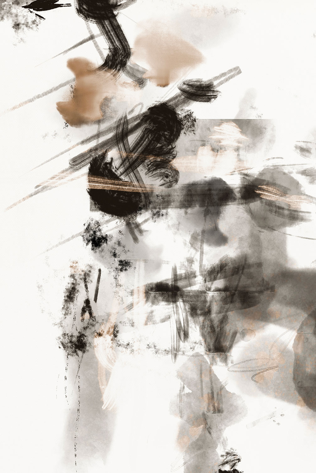 Tableau abstraite Chaos sauvage, HEXOA