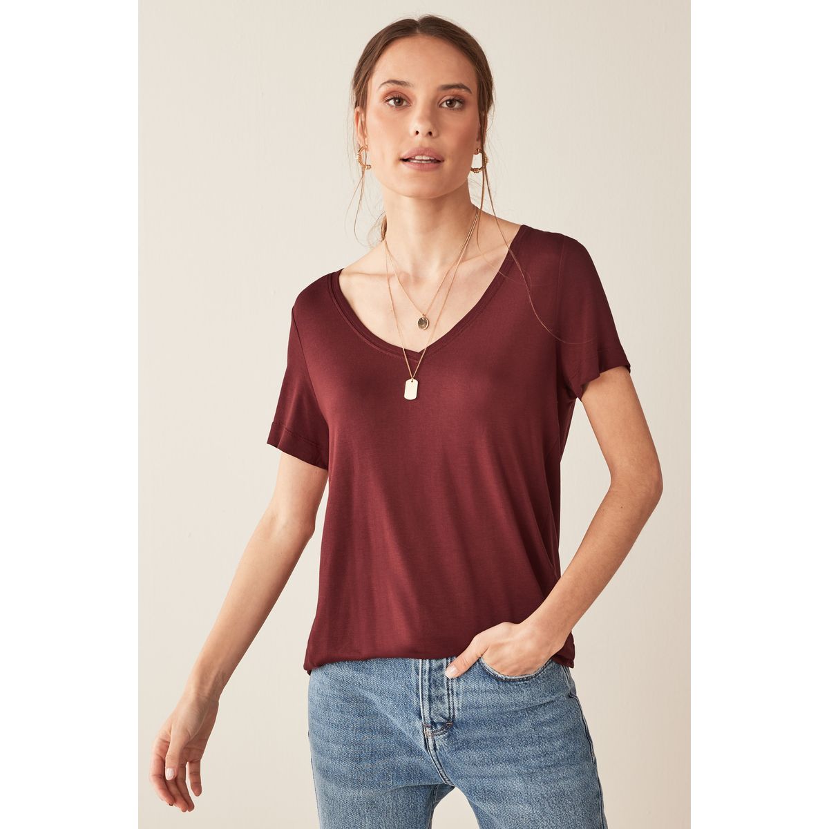 T shirt best sale bordeaux femme